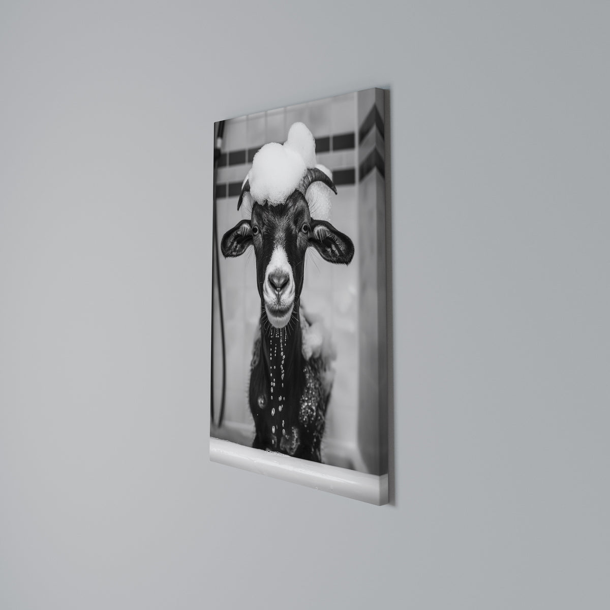 BUBBLE-BATHED BLISS Vertical Canvas Print