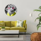 MORNING PIGLET Runde Wanddekoration Ø 69 cm