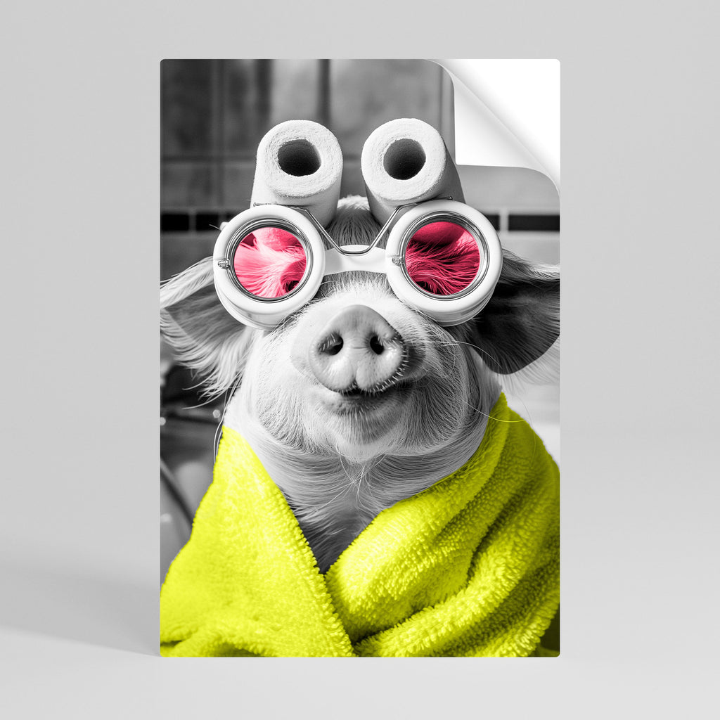 MORNING PIGLET Vertikales Poster zum Abziehen und Aufkleben
