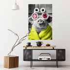 MORNING PIGLET Peel and Stick Vertical Poster