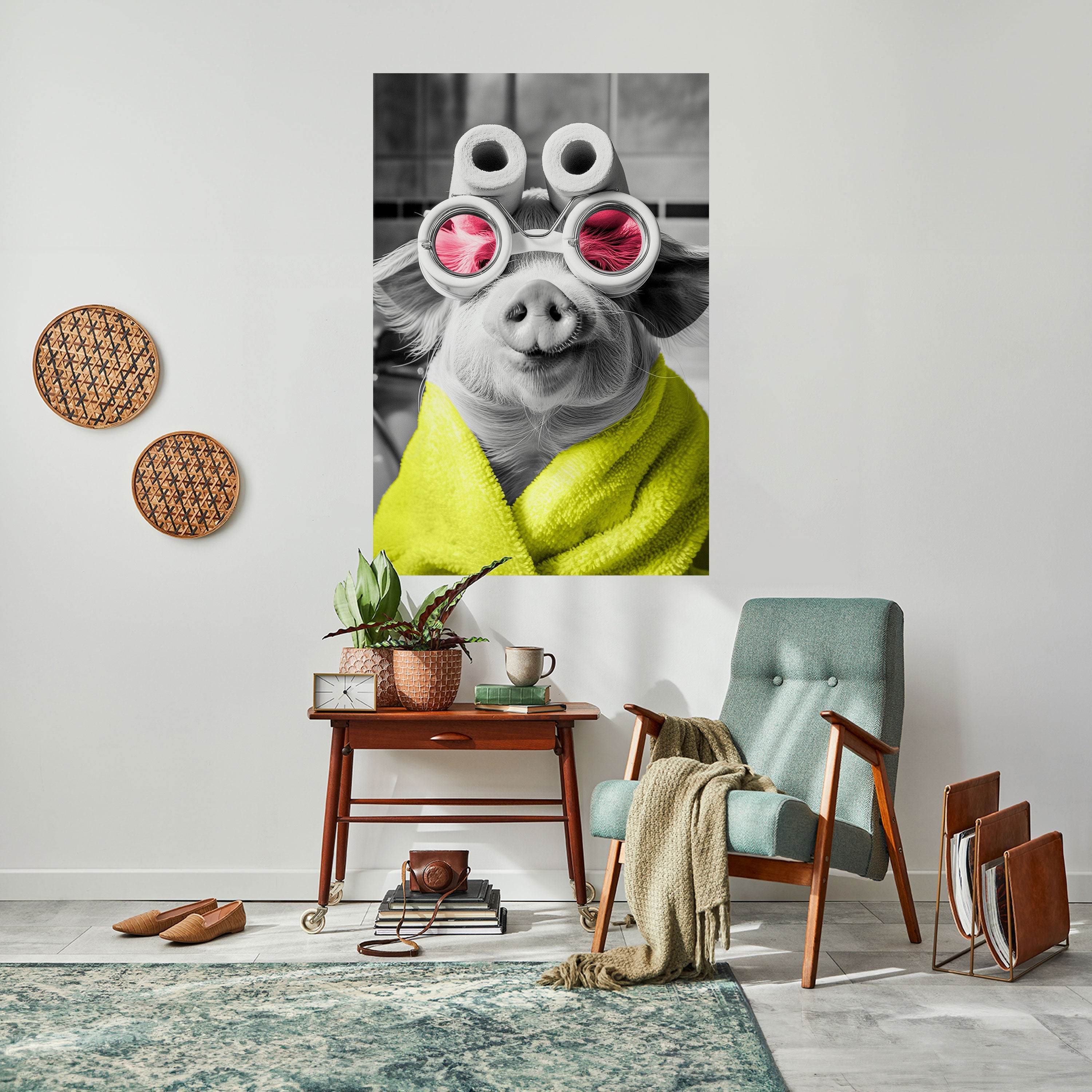 MORNING PIGLET Vertikales Poster zum Abziehen und Aufkleben
