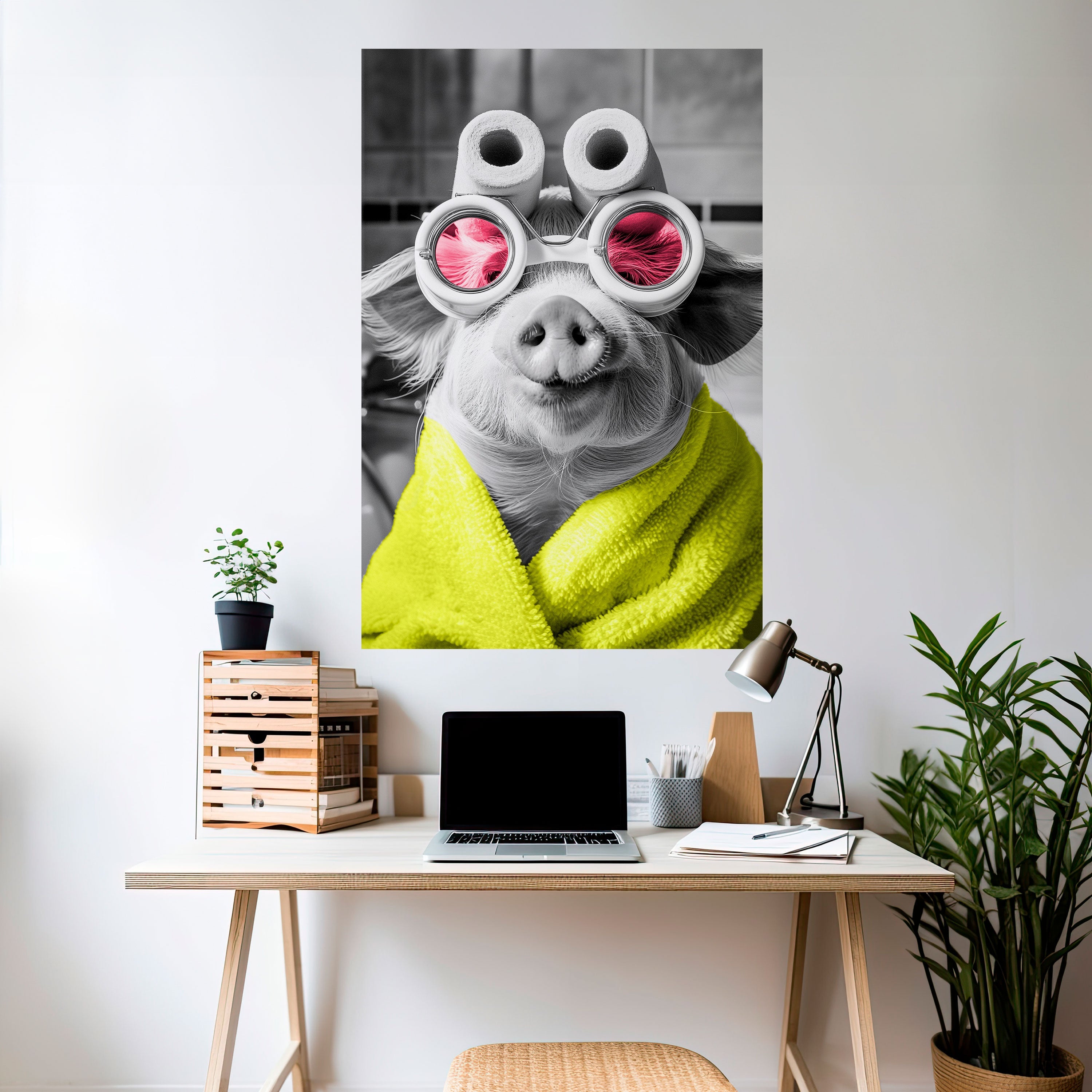 MORNING PIGLET Vertikales Poster zum Abziehen und Aufkleben