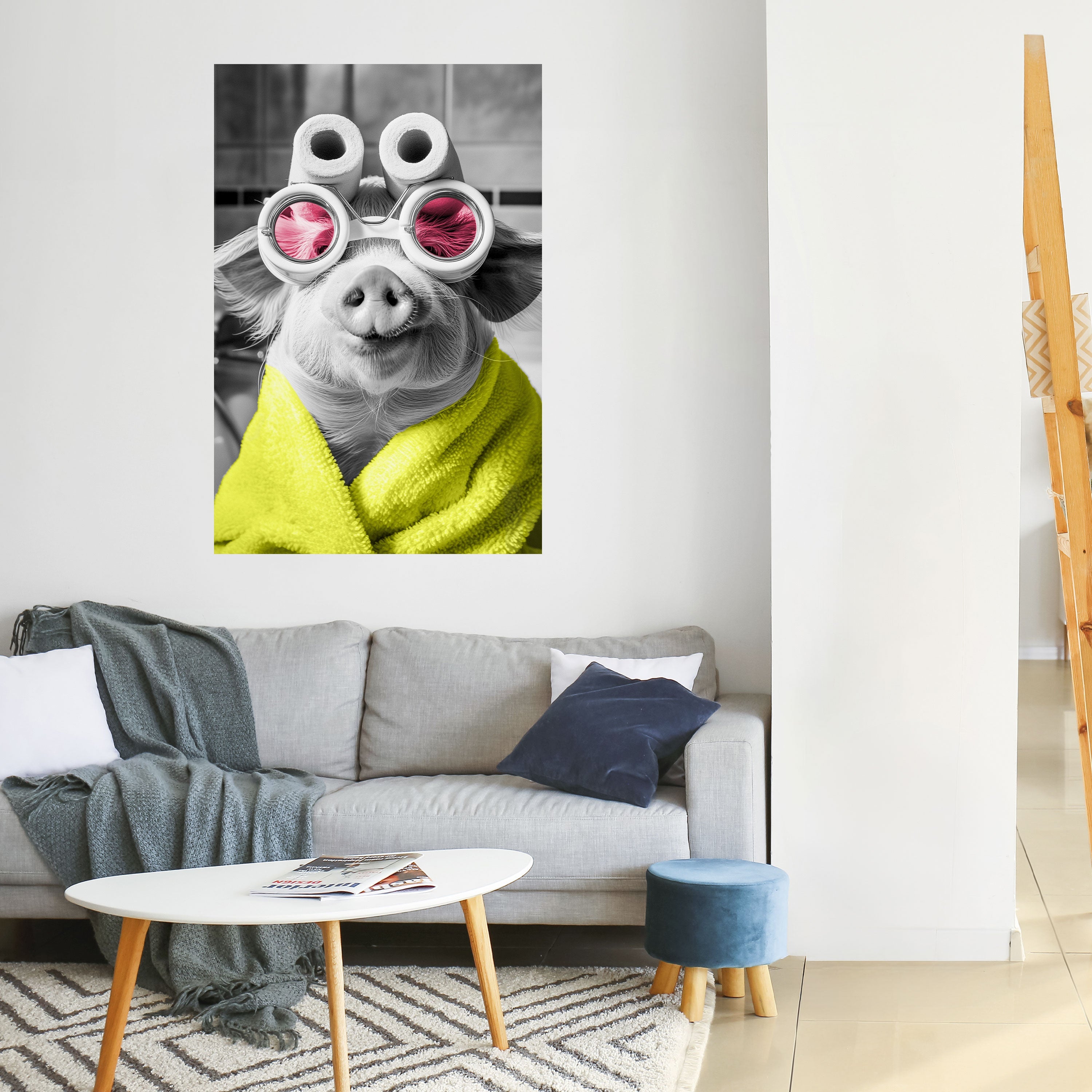 MORNING PIGLET Vertikales Poster zum Abziehen und Aufkleben