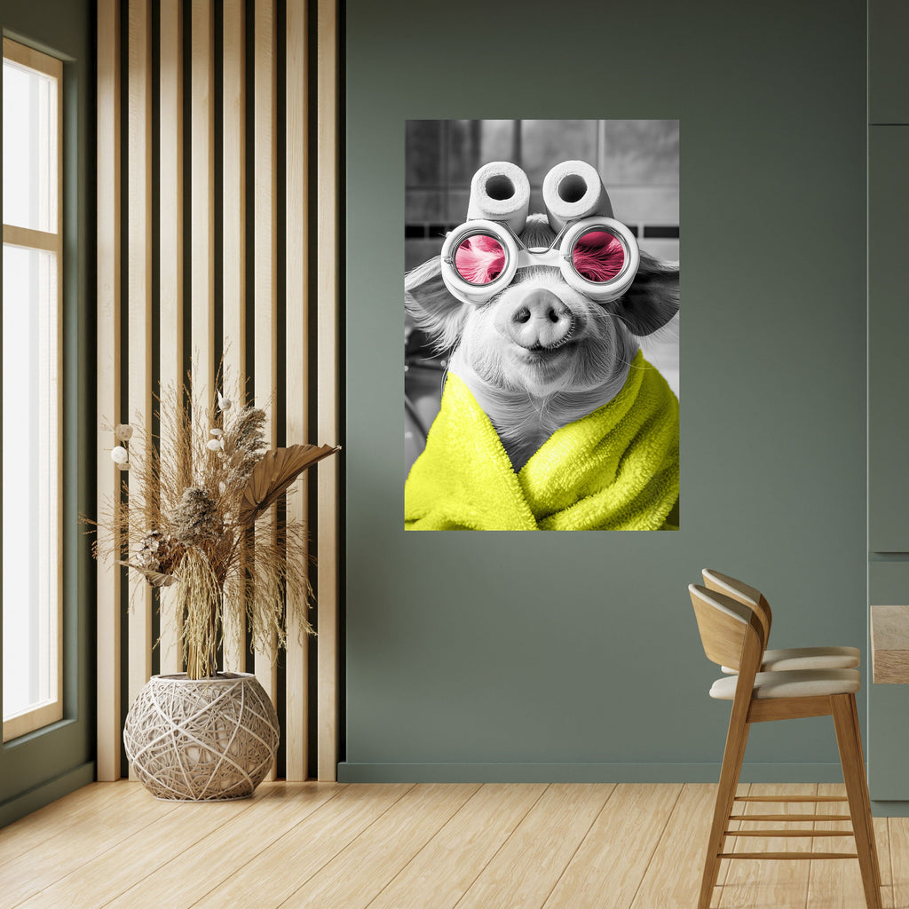 MORNING PIGLET Vertikales Poster zum Abziehen und Aufkleben