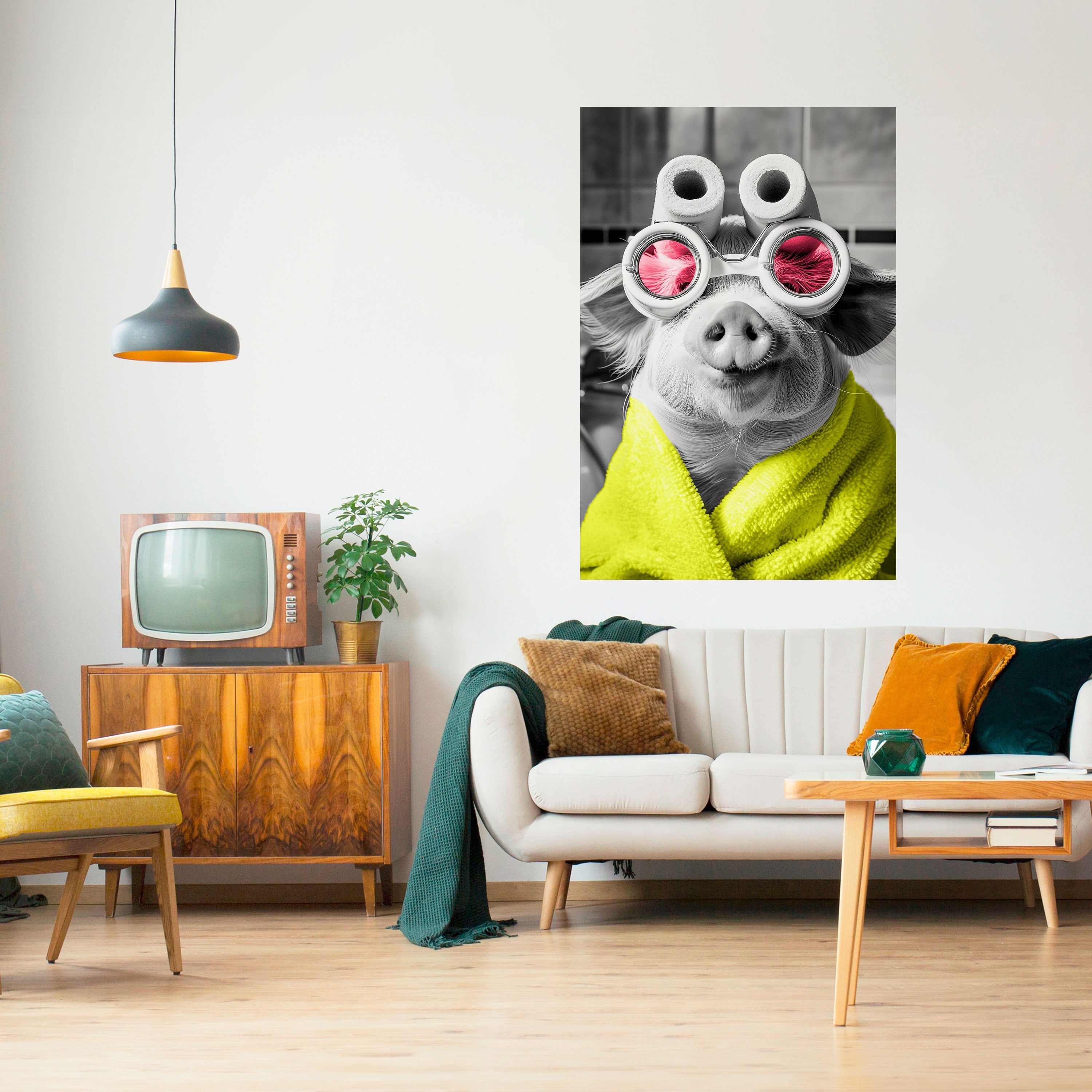 MORNING PIGLET Vertikales Poster zum Abziehen und Aufkleben