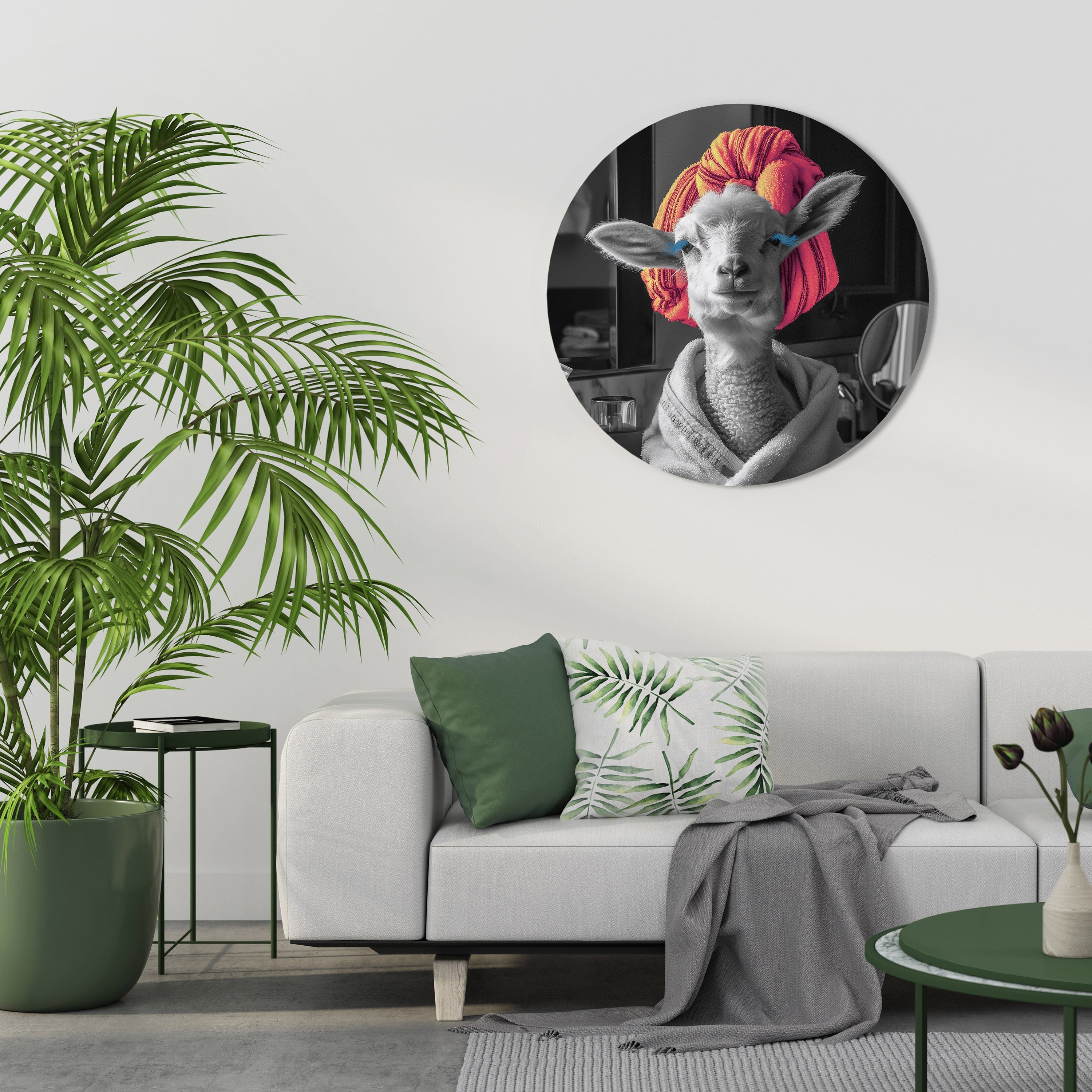 COUTURE CUDDLE Runde Wandkunst