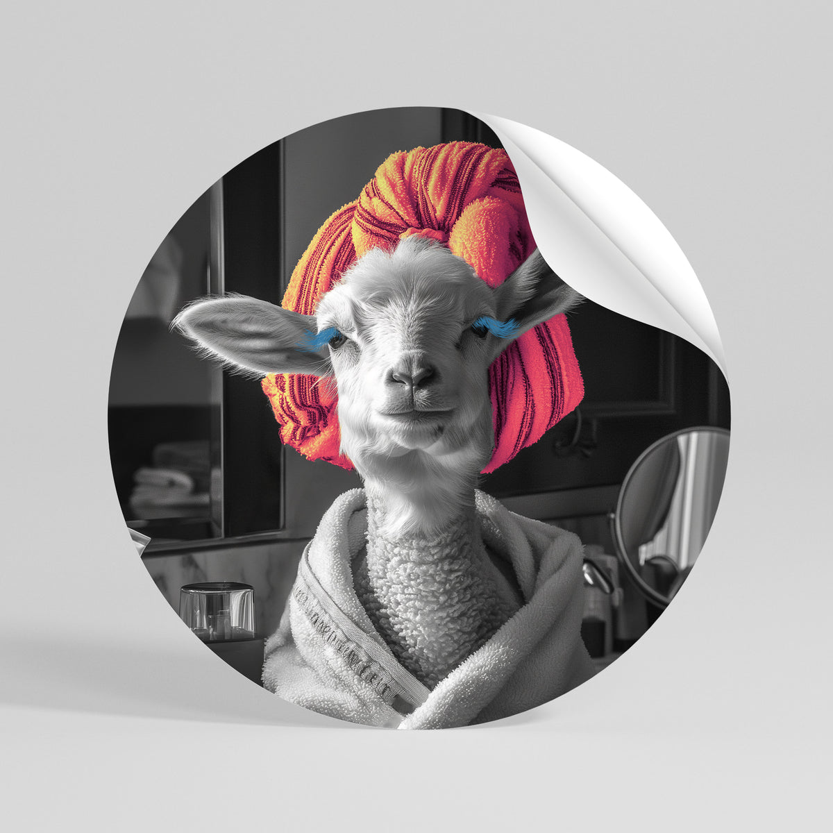 COUTURE CUDDLE Runder Wandsticker zum Abziehen und Aufkleben