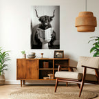 MOO-DY NEWS BREAK Selbstklebendes Poster - Hochformat