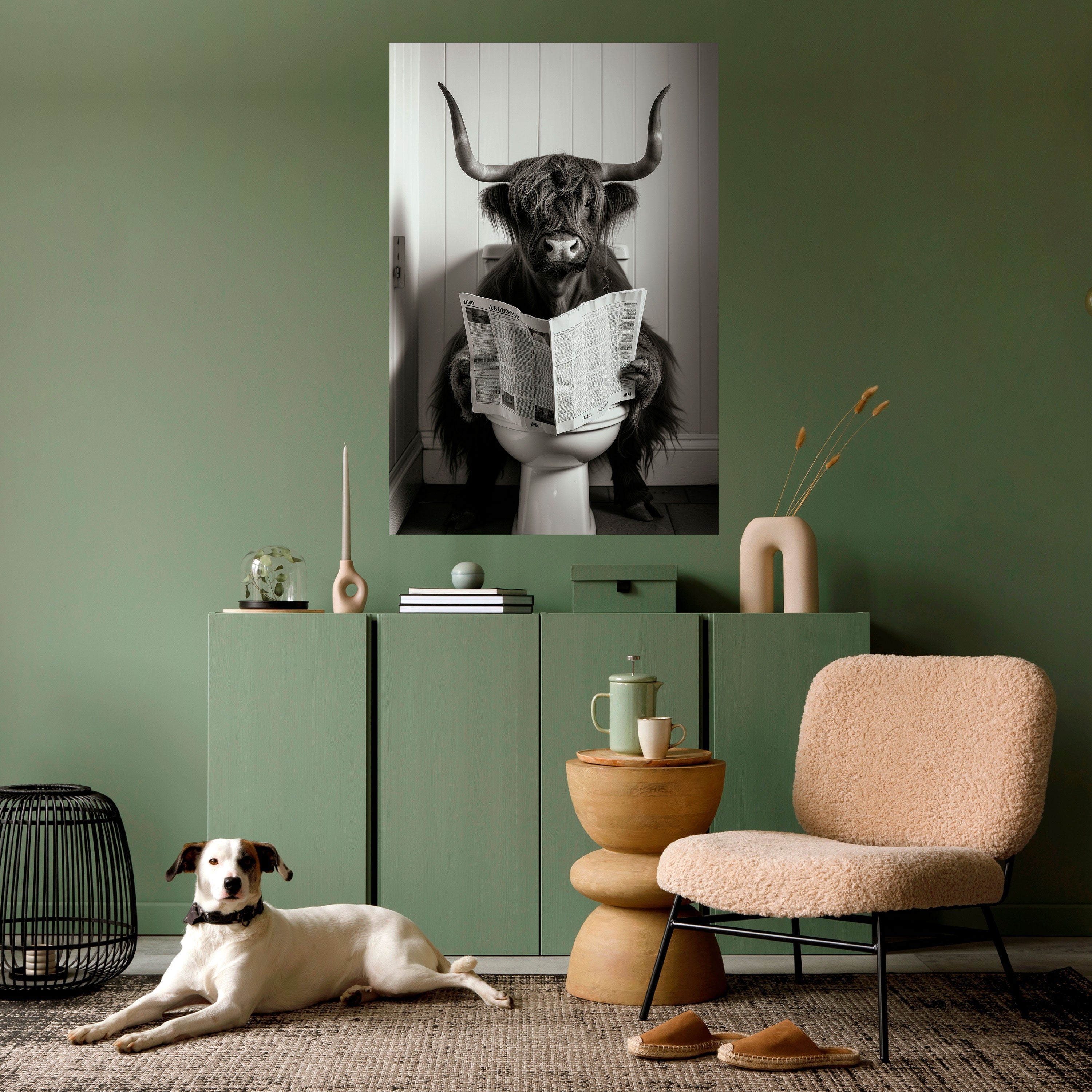 MOO-DY NEWS BREAK Vertikales Poster zum Abziehen und Aufkleben