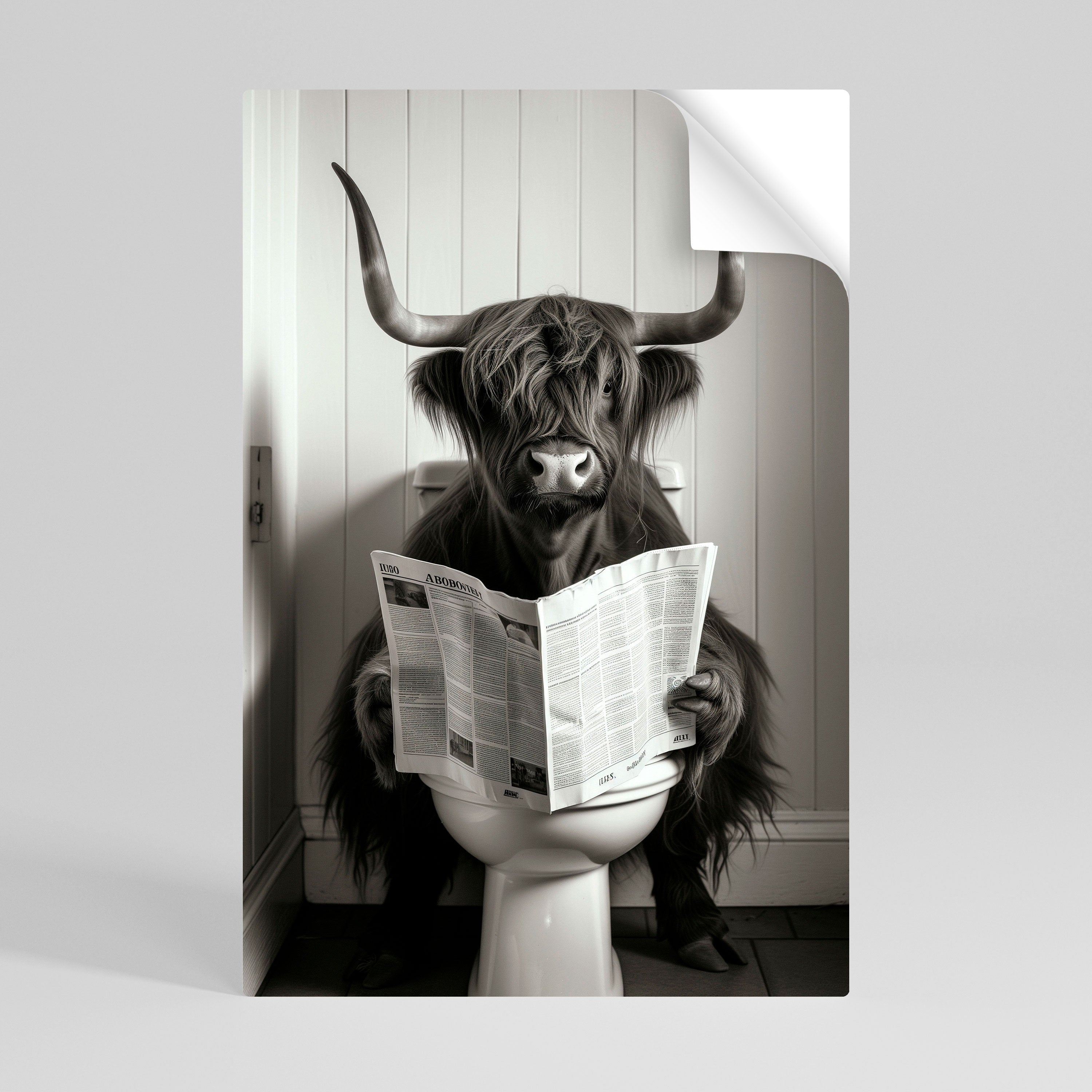 MOO-DY NEWS BREAK Vertikales Poster zum Abziehen und Aufkleben