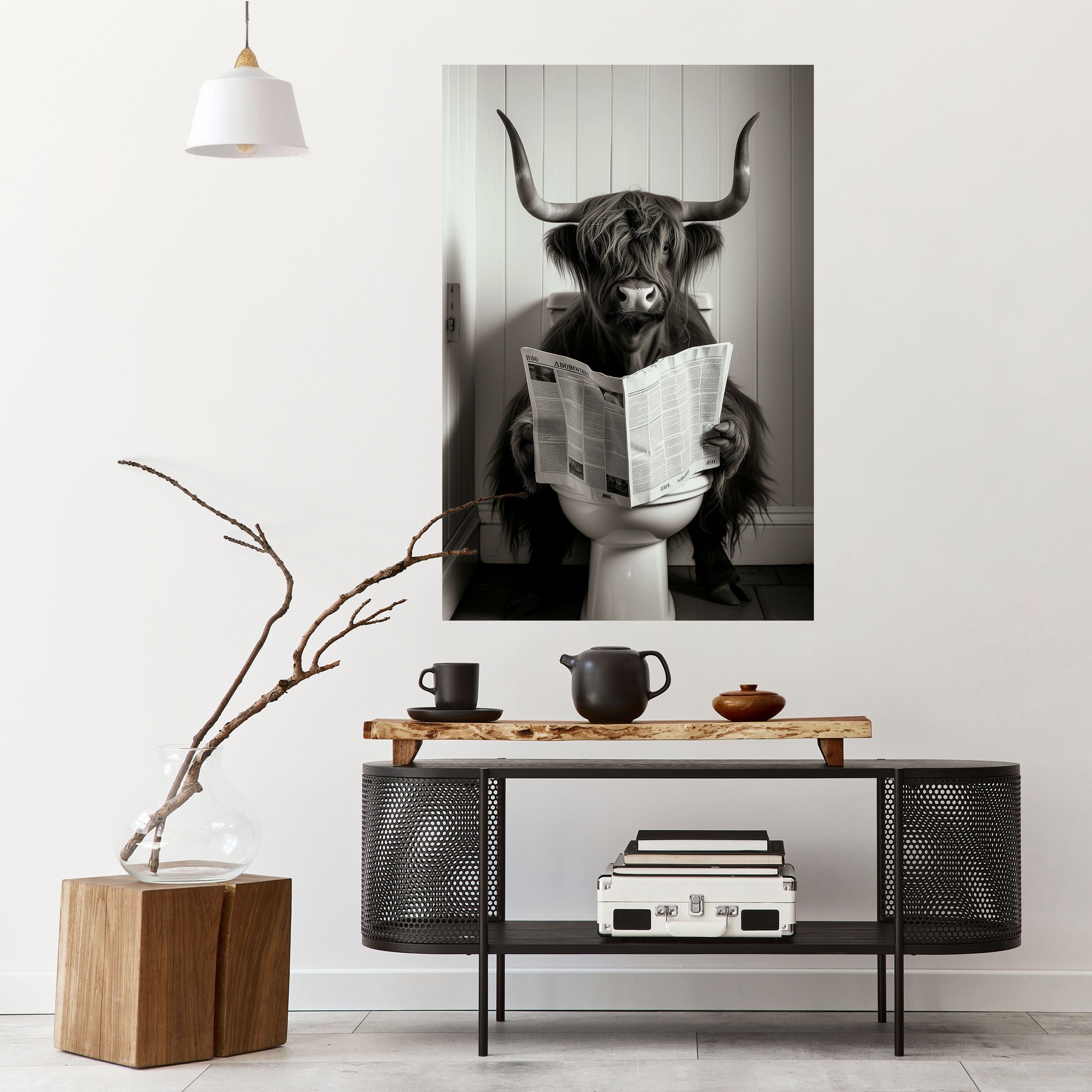 MOO-DY NEWS BREAK Vertikales Poster zum Abziehen und Aufkleben