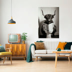 MOO-DY NEWS BREAK Selbstklebendes Poster - Hochformat