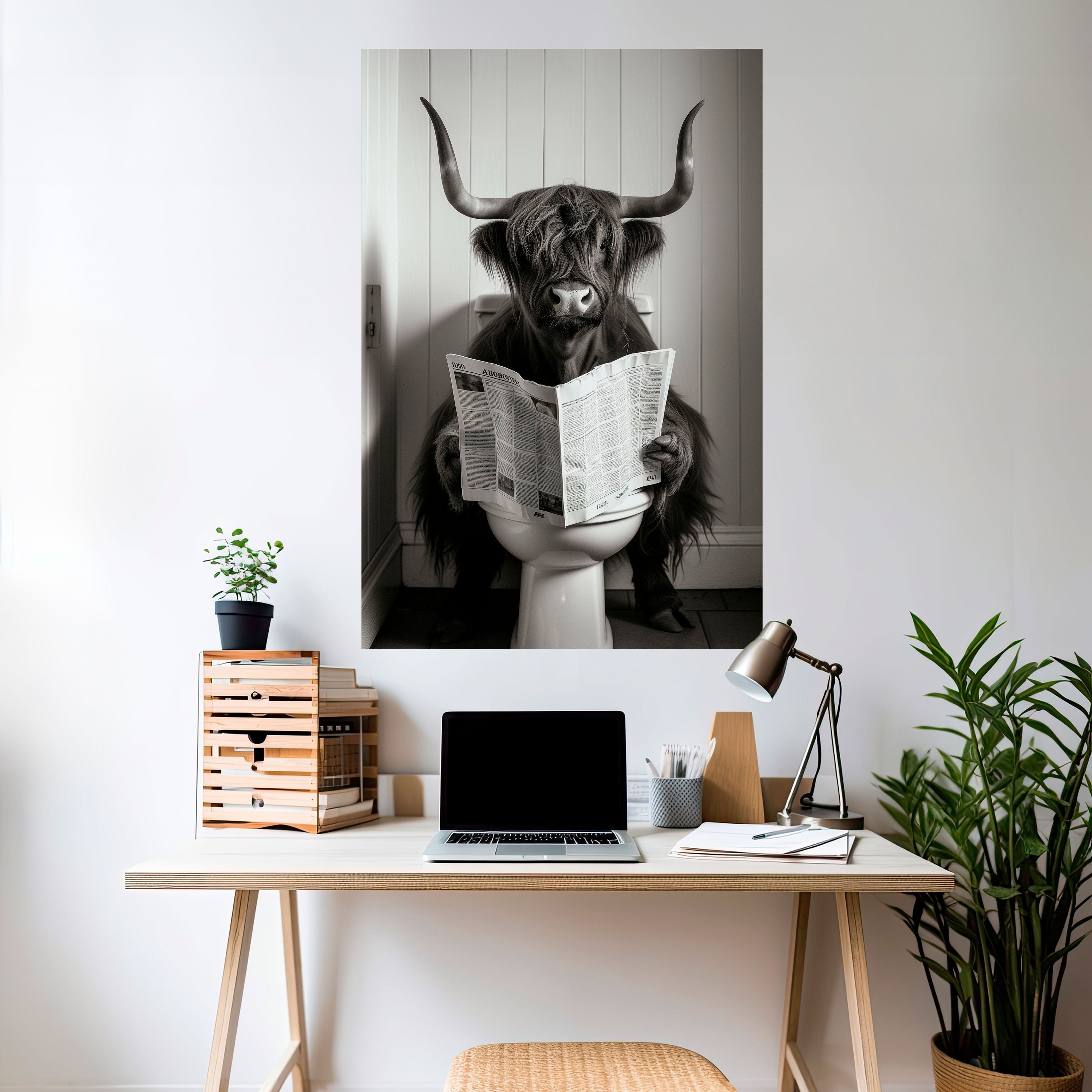 MOO-DY NEWS BREAK Vertikales Poster zum Abziehen und Aufkleben