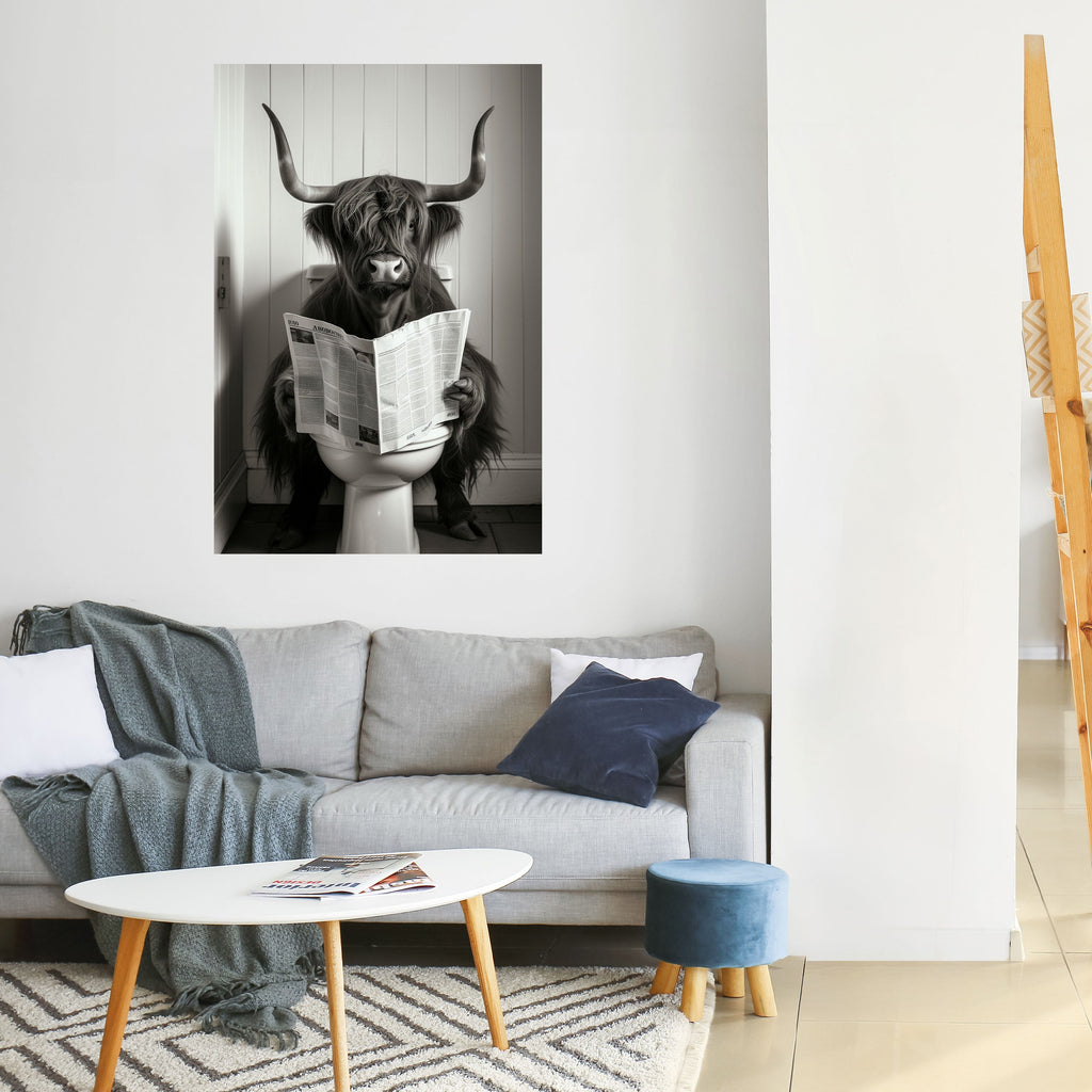 MOO-DY NEWS BREAK Vertikales Poster zum Abziehen und Aufkleben