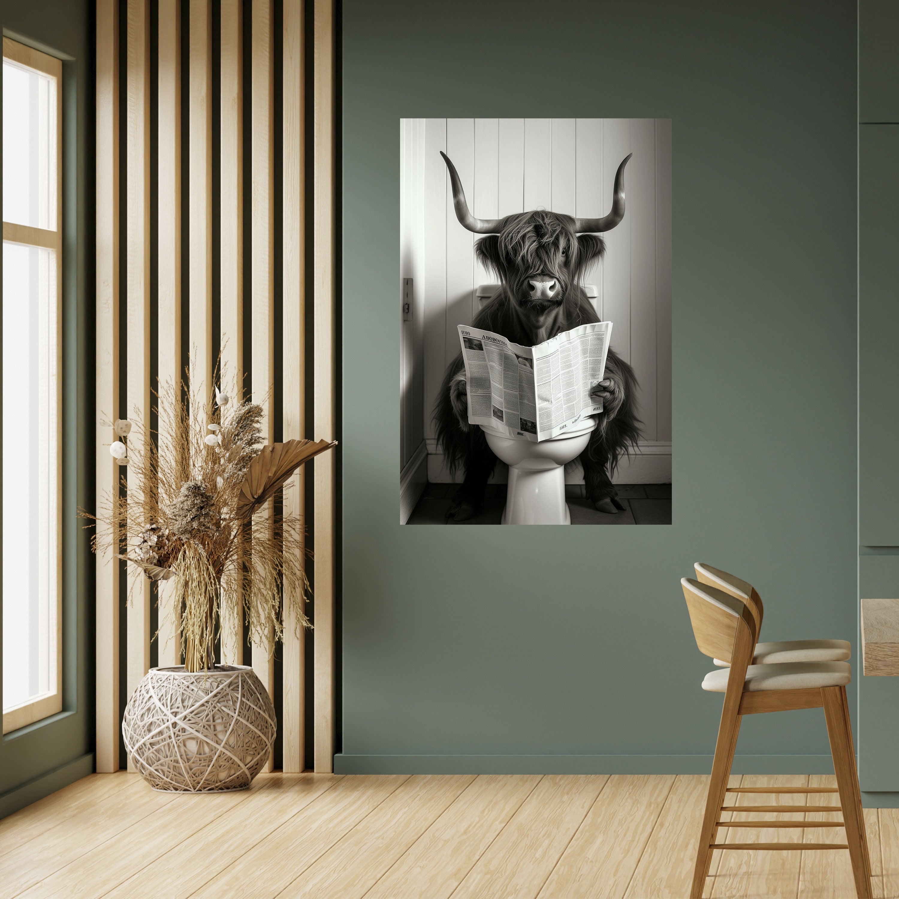MOO-DY NEWS BREAK Vertikales Poster zum Abziehen und Aufkleben