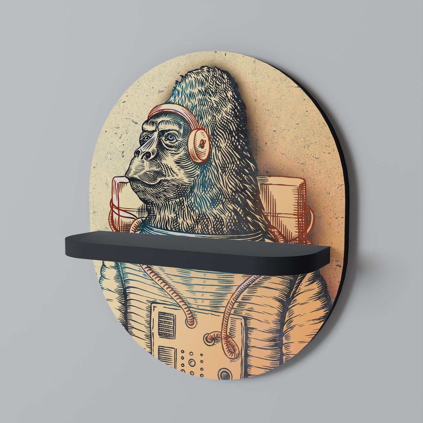 GORILLA GROOVE Dekoratives Wandregal