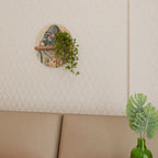 GORILLA GROOVE Oval Art Shelf In Oak Effect