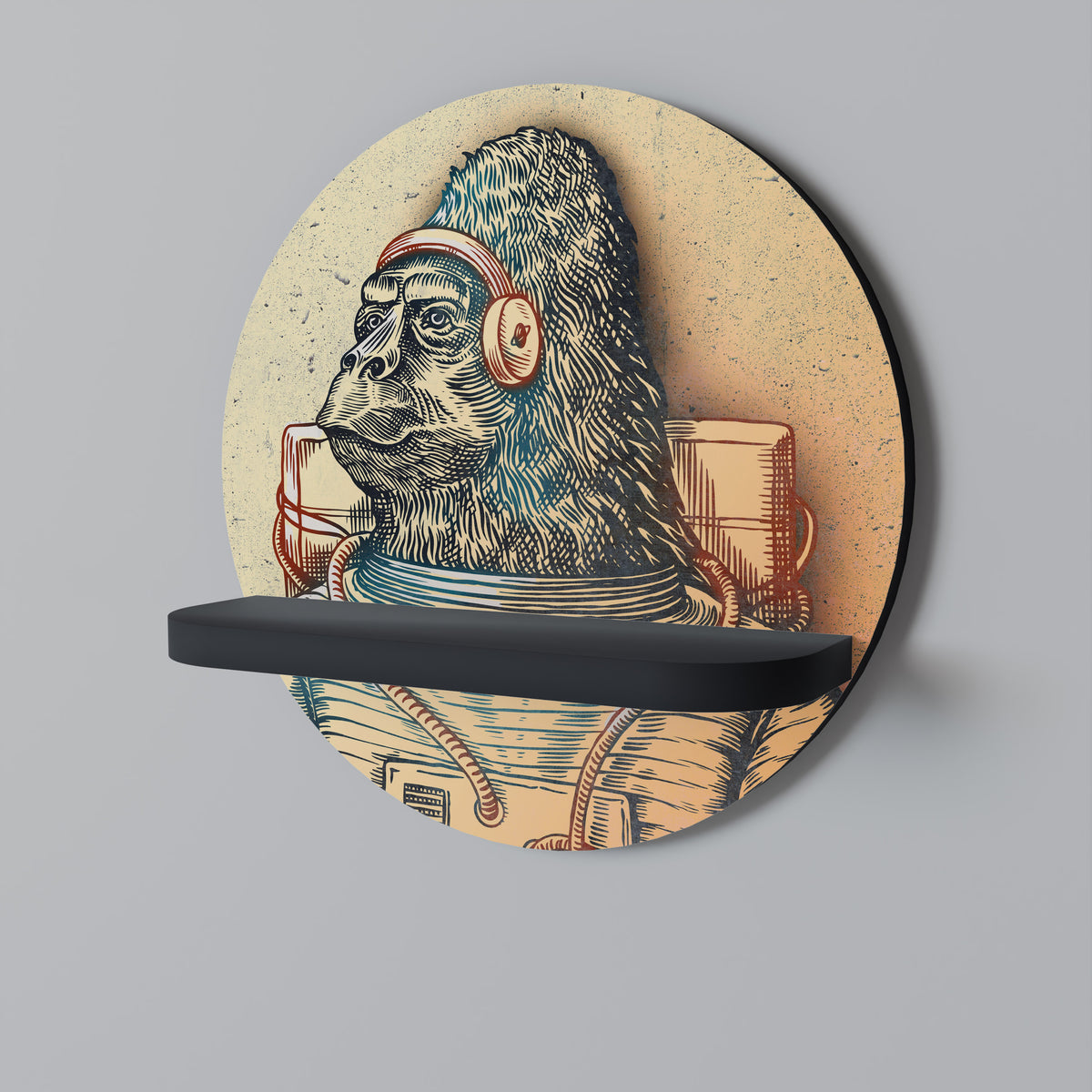 GORILLA GROOVE Dekoratives Wandregal
