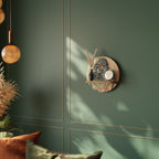 GORILLA GROOVE Round Art Shelf In Oak Effect