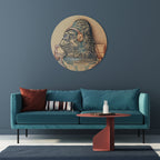 GORILLA GROOVE Runde Wanddekoration Ø 69 cm