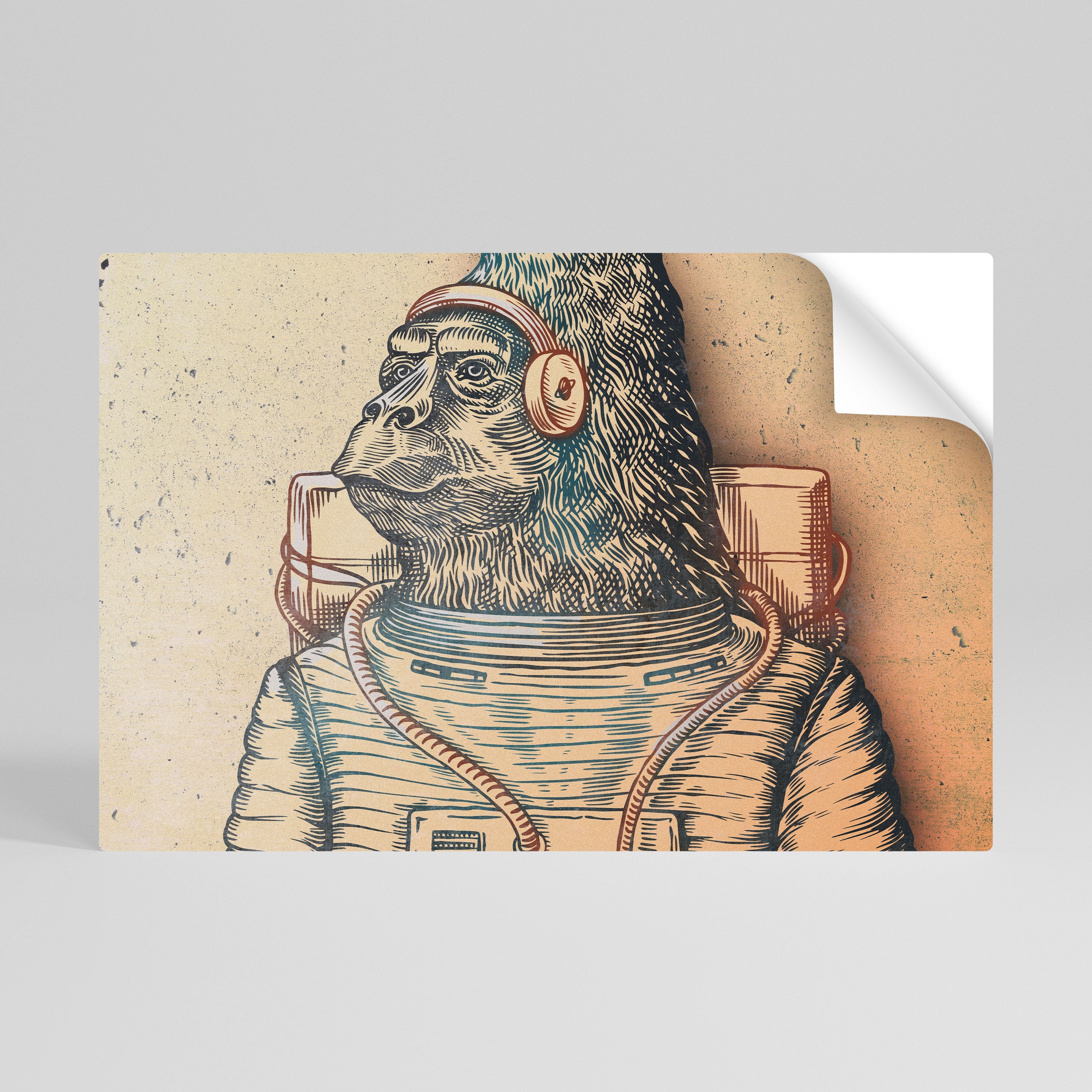 GORILLA GROOVE Horizontales Poster zum Abziehen und Aufkleben