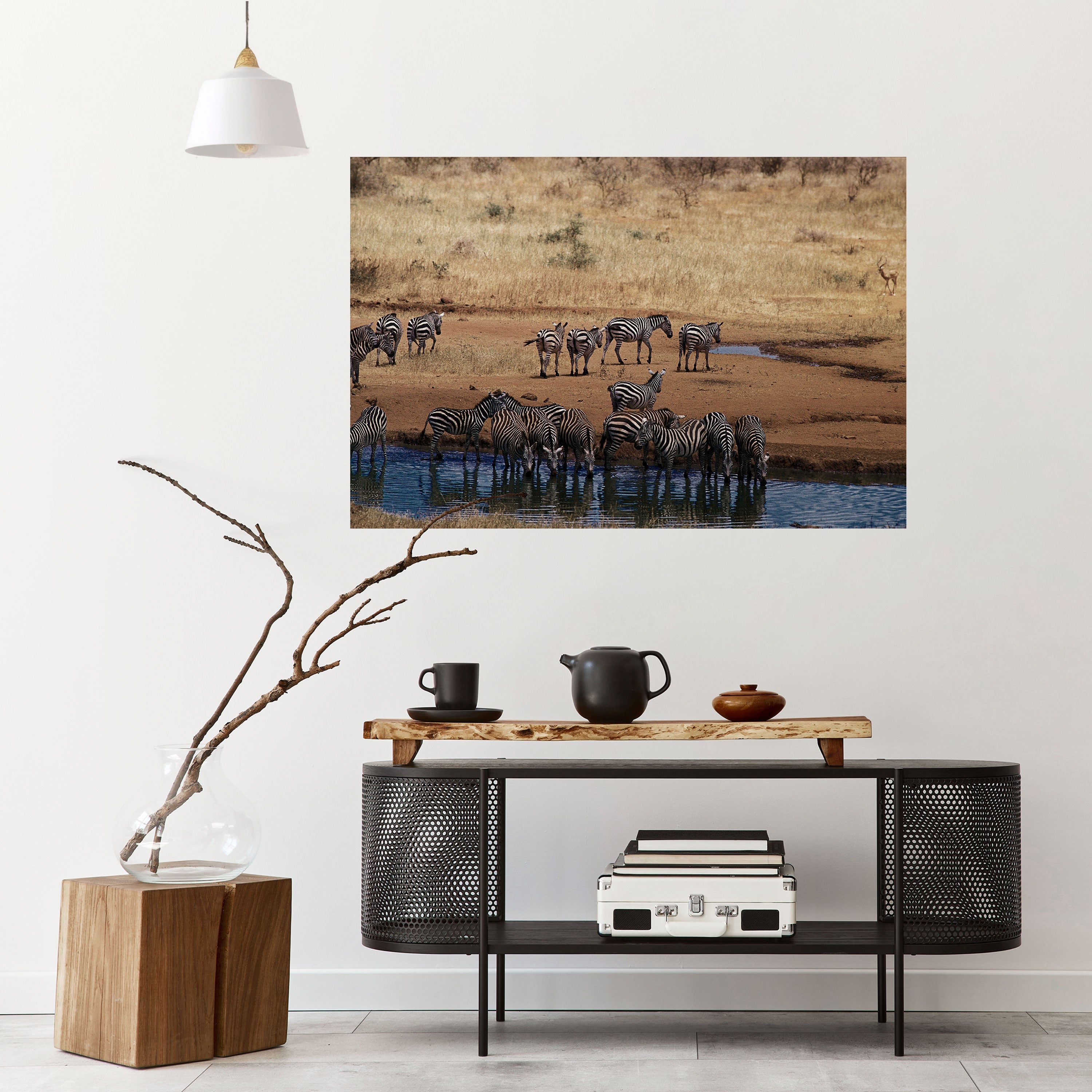 THE ZEBRA HARMONY Horizontales Poster zum Abziehen und Aufkleben