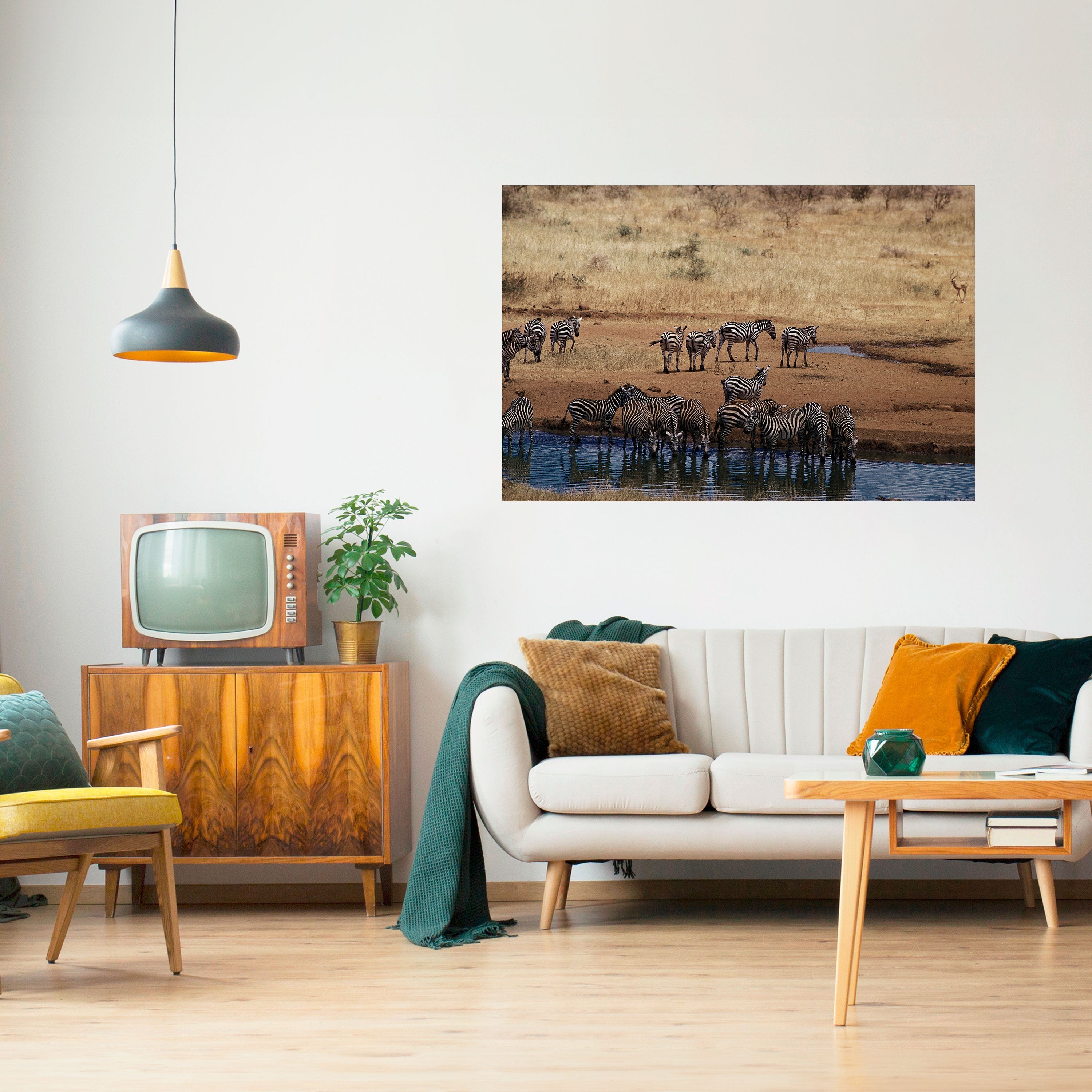 THE ZEBRA HARMONY Horizontales Poster zum Abziehen und Aufkleben