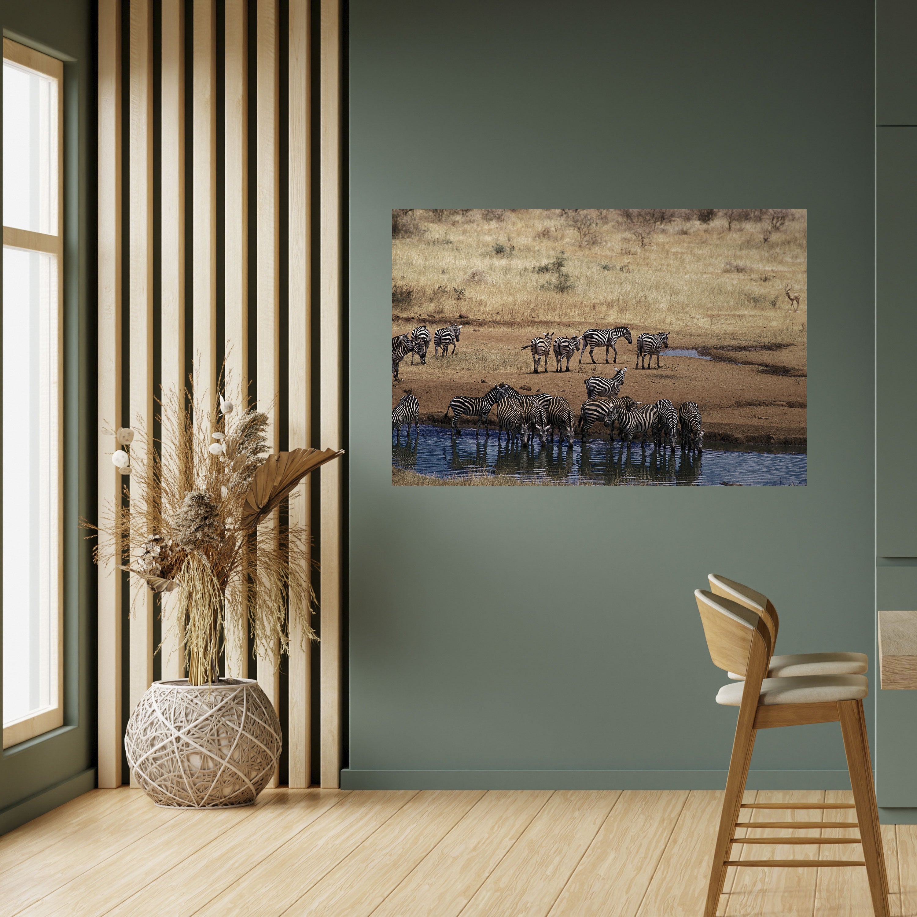 THE ZEBRA HARMONY Horizontales Poster zum Abziehen und Aufkleben