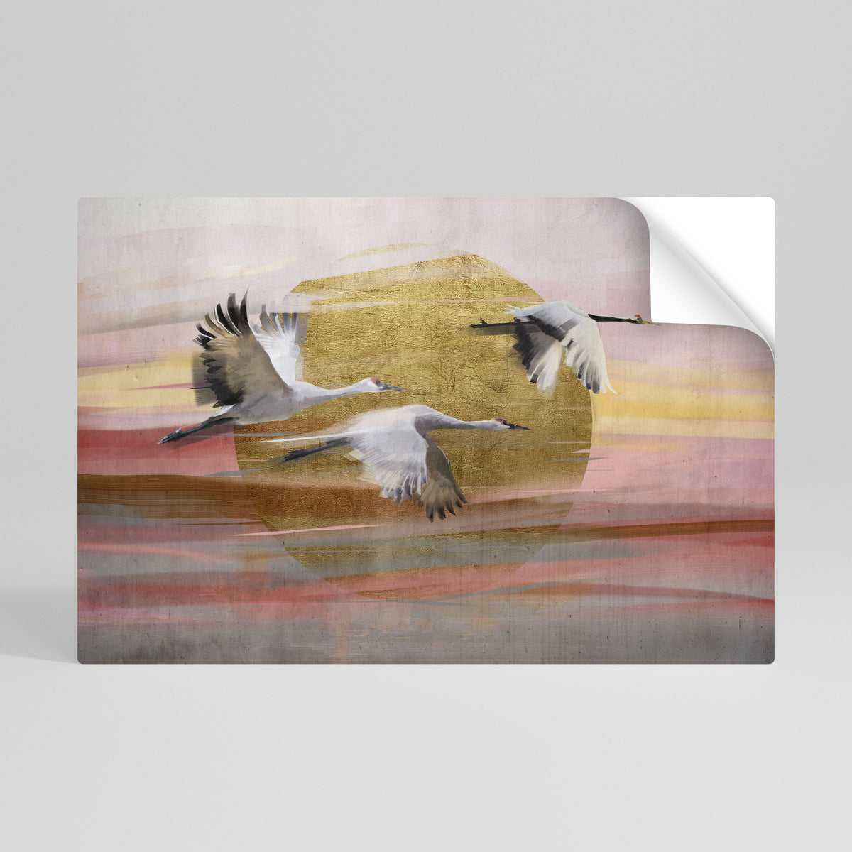 ELEGANT FLIGHT SYMPHONY Peel and Stick Horizontal Poster