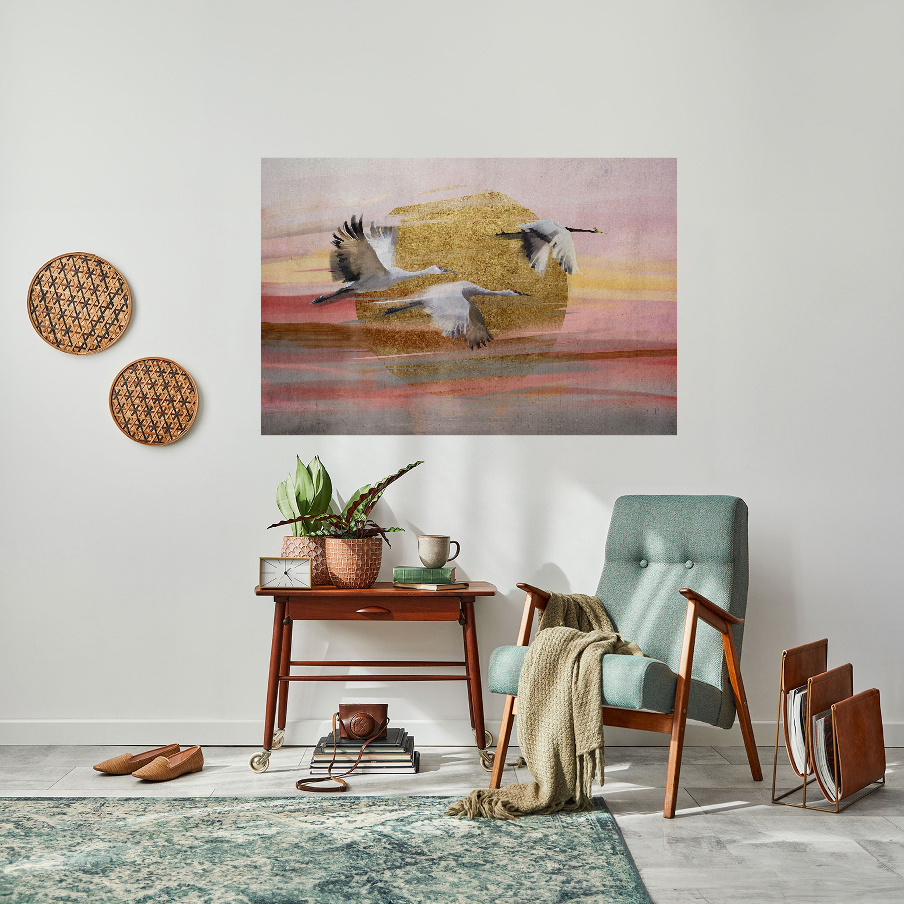 Elegantes horizontales Poster „Flight Symphony“ zum Abziehen und Aufkleben