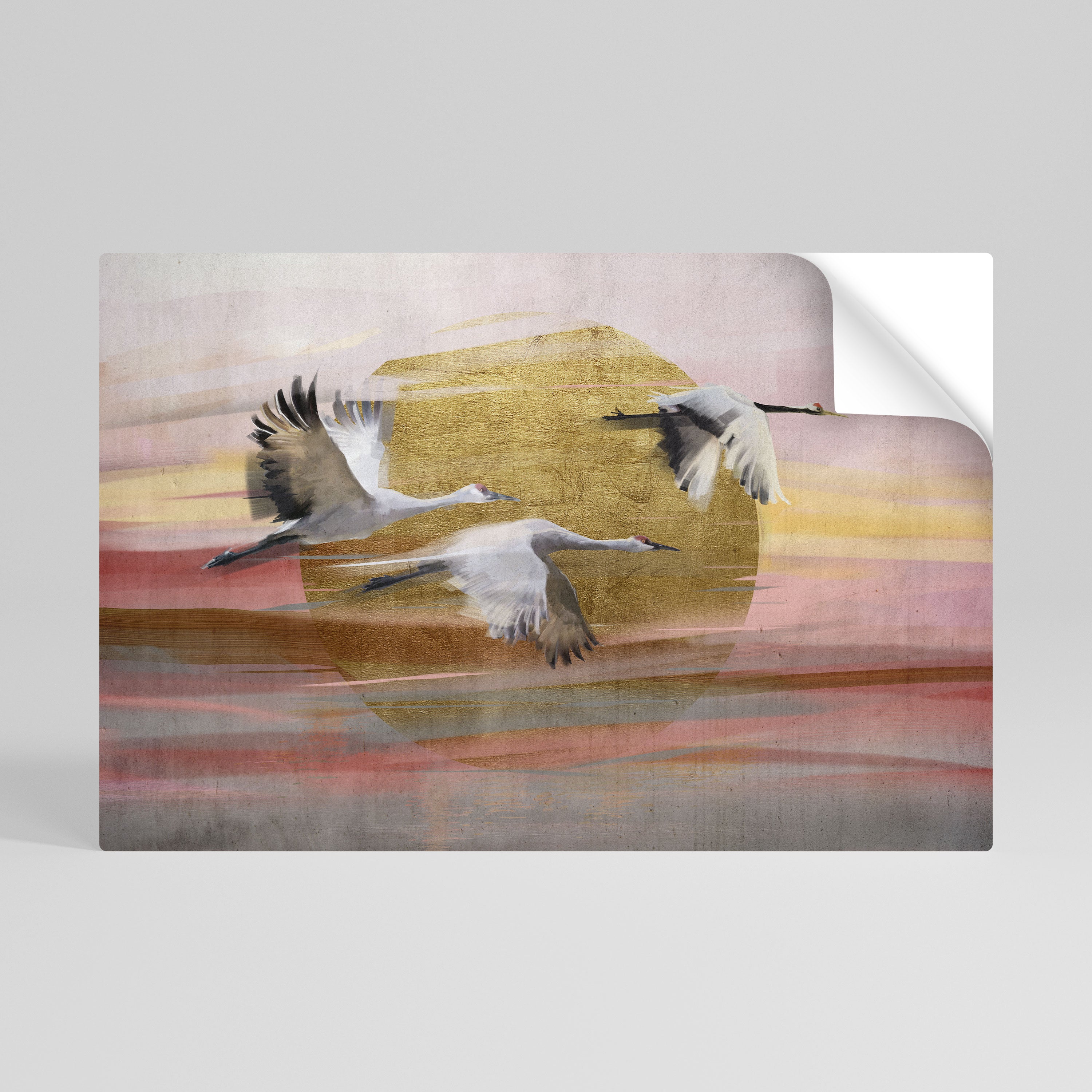 ELEGANT FLIGHT SYMPHONY Peel and Stick Horizontal Poster