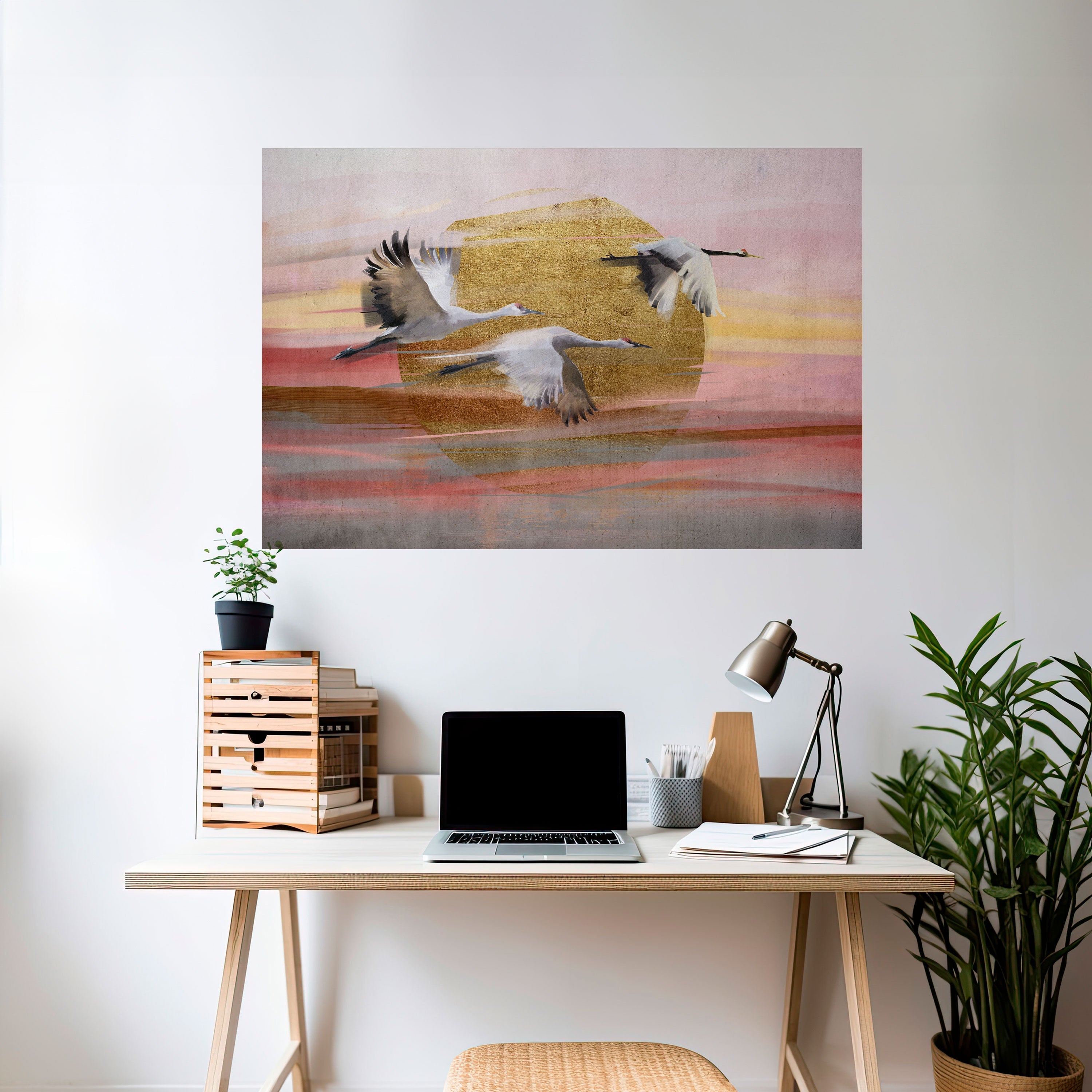 Elegantes horizontales Poster „Flight Symphony“ zum Abziehen und Aufkleben