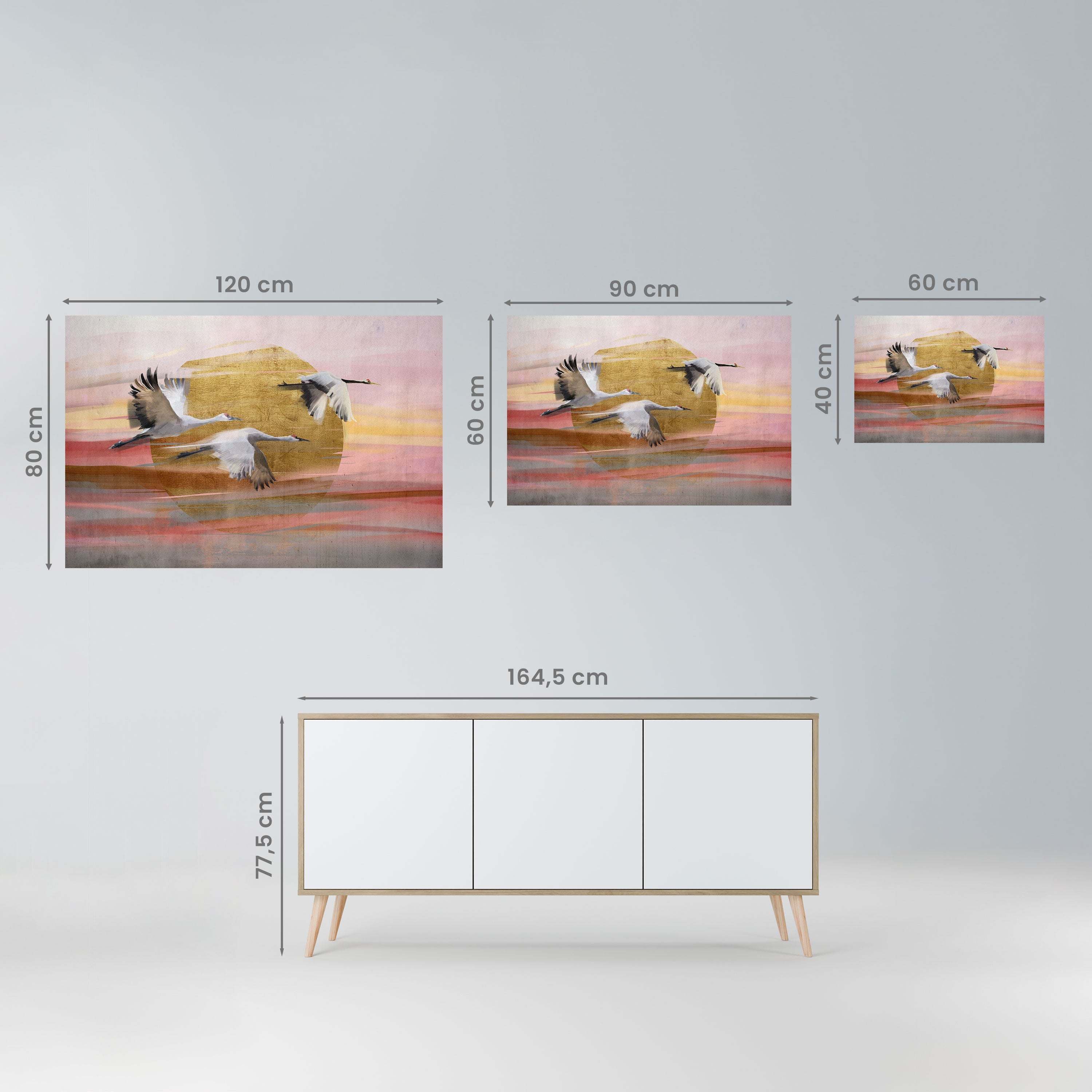 Elegantes horizontales Poster „Flight Symphony“ zum Abziehen und Aufkleben