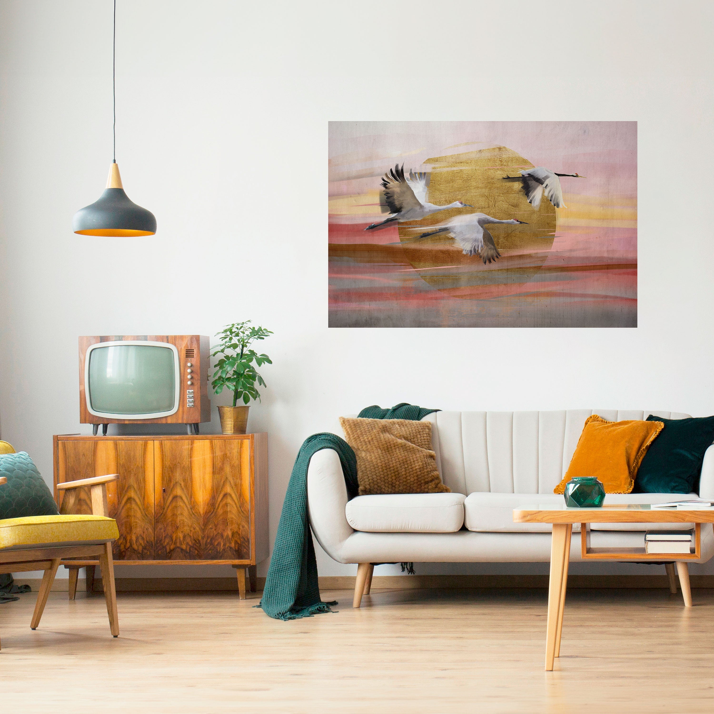 Elegantes horizontales Poster „Flight Symphony“ zum Abziehen und Aufkleben