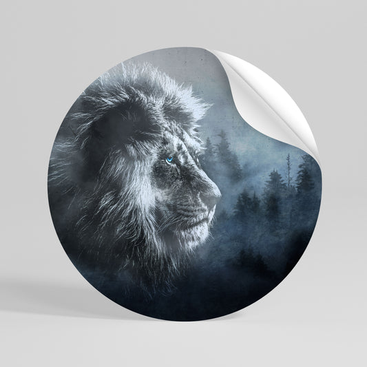 FROSTED ROYALTY Runder Wandsticker zum Abziehen und Aufkleben