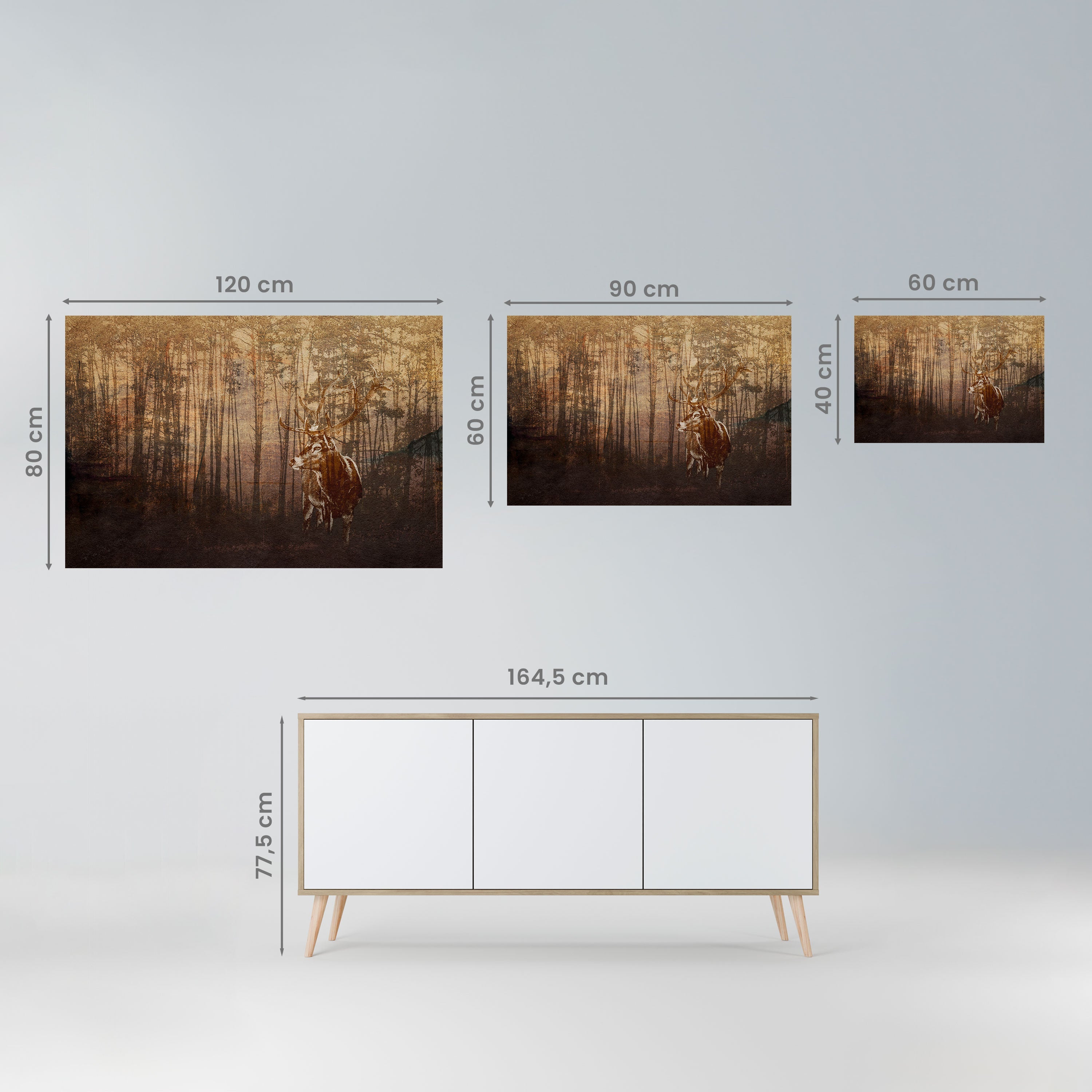 WHISPERING WOODS MYSTIQUE Horizontales Poster zum Abziehen und Aufkleben