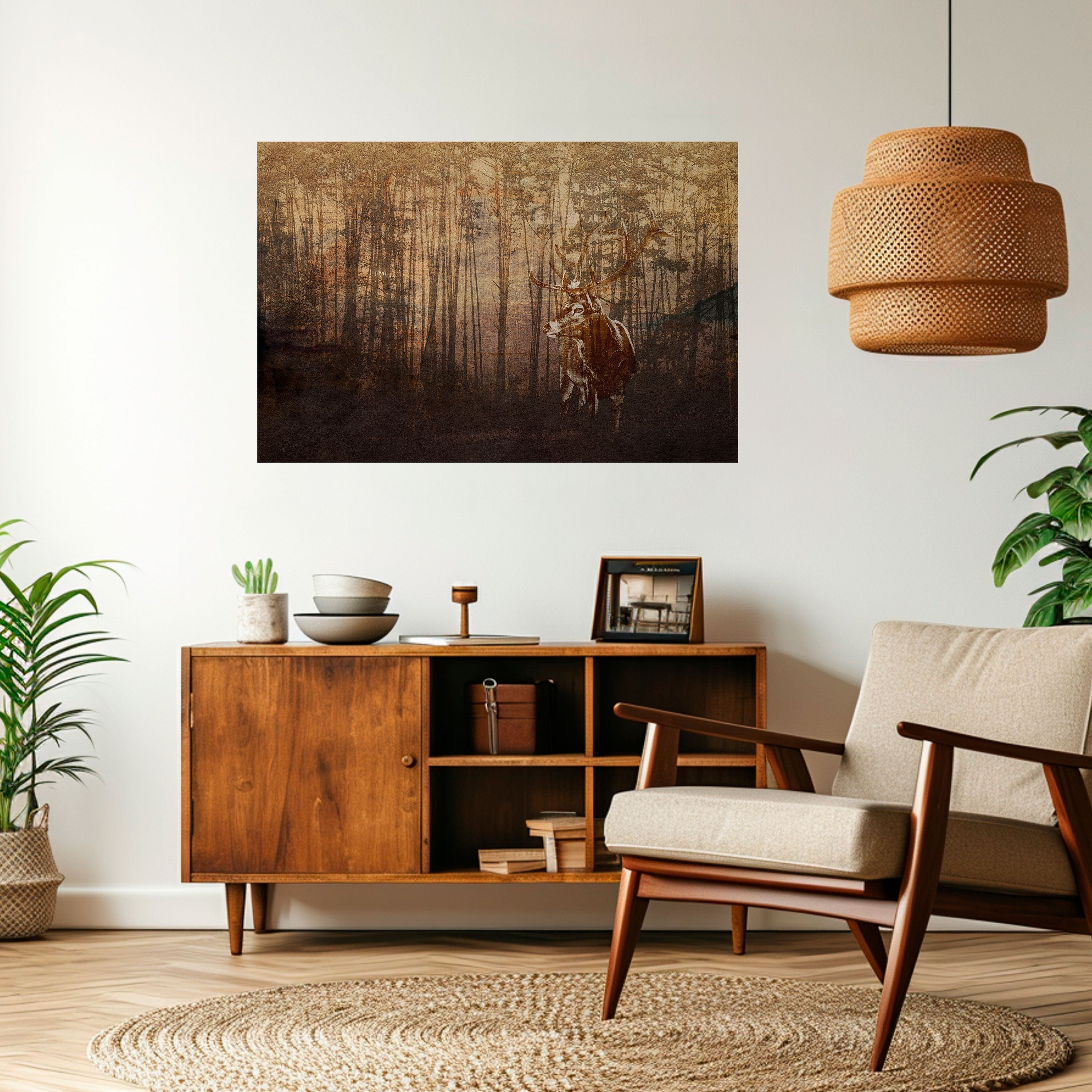 WHISPERING WOODS MYSTIQUE Horizontales Poster zum Abziehen und Aufkleben