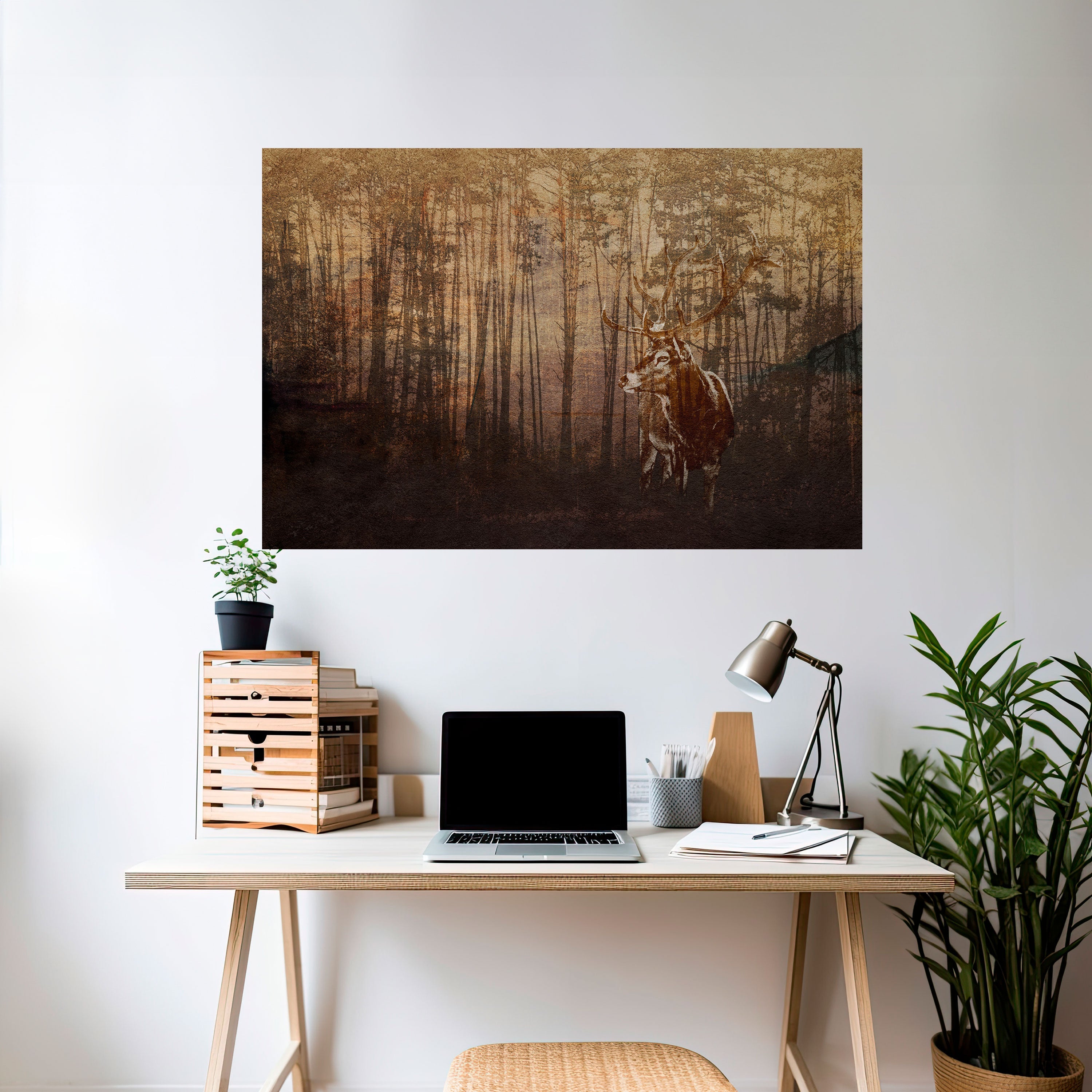 WHISPERING WOODS MYSTIQUE Horizontales Poster zum Abziehen und Aufkleben