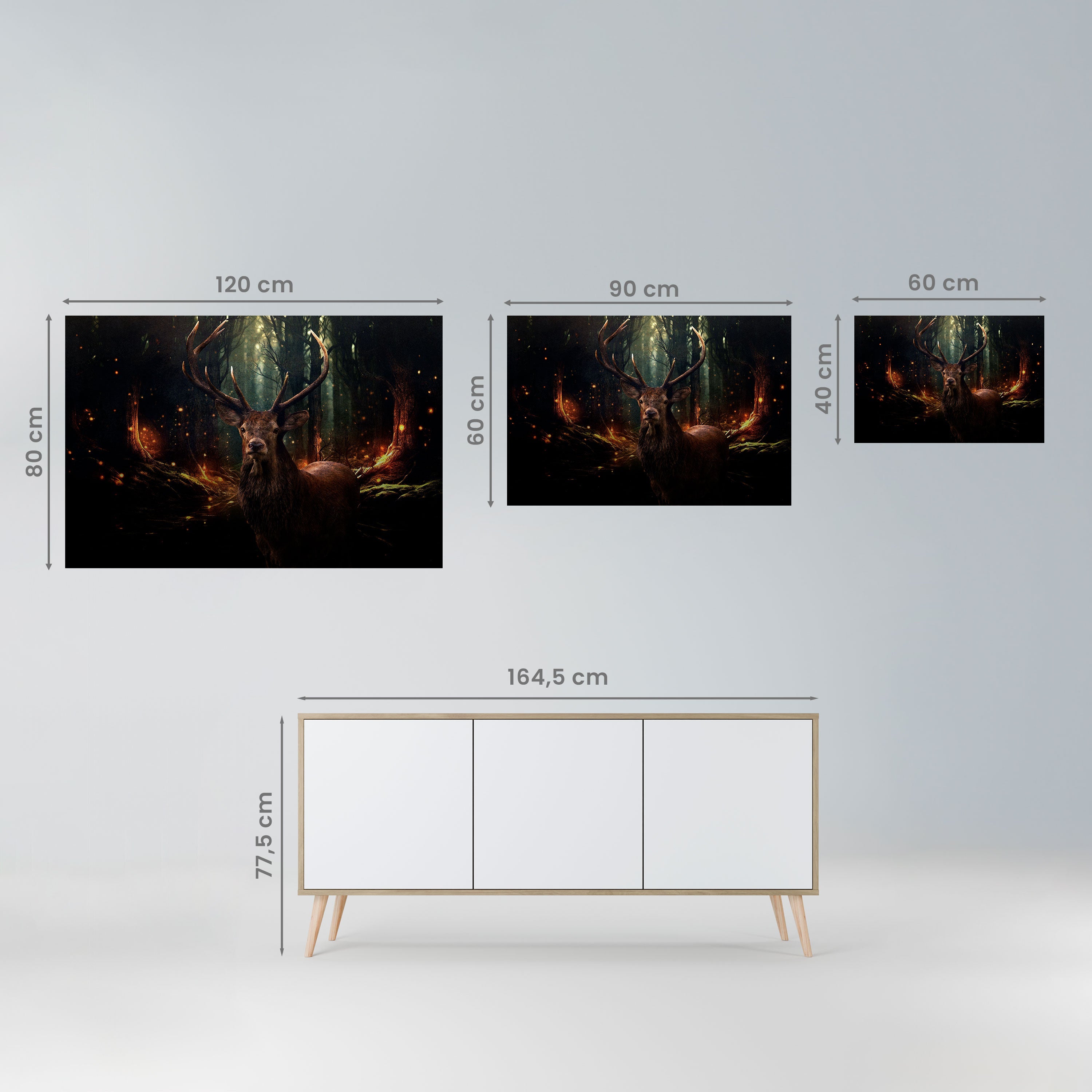 ENCHANTED FOREST GUARDIAN Horizontales Poster zum Abziehen und Aufkleben