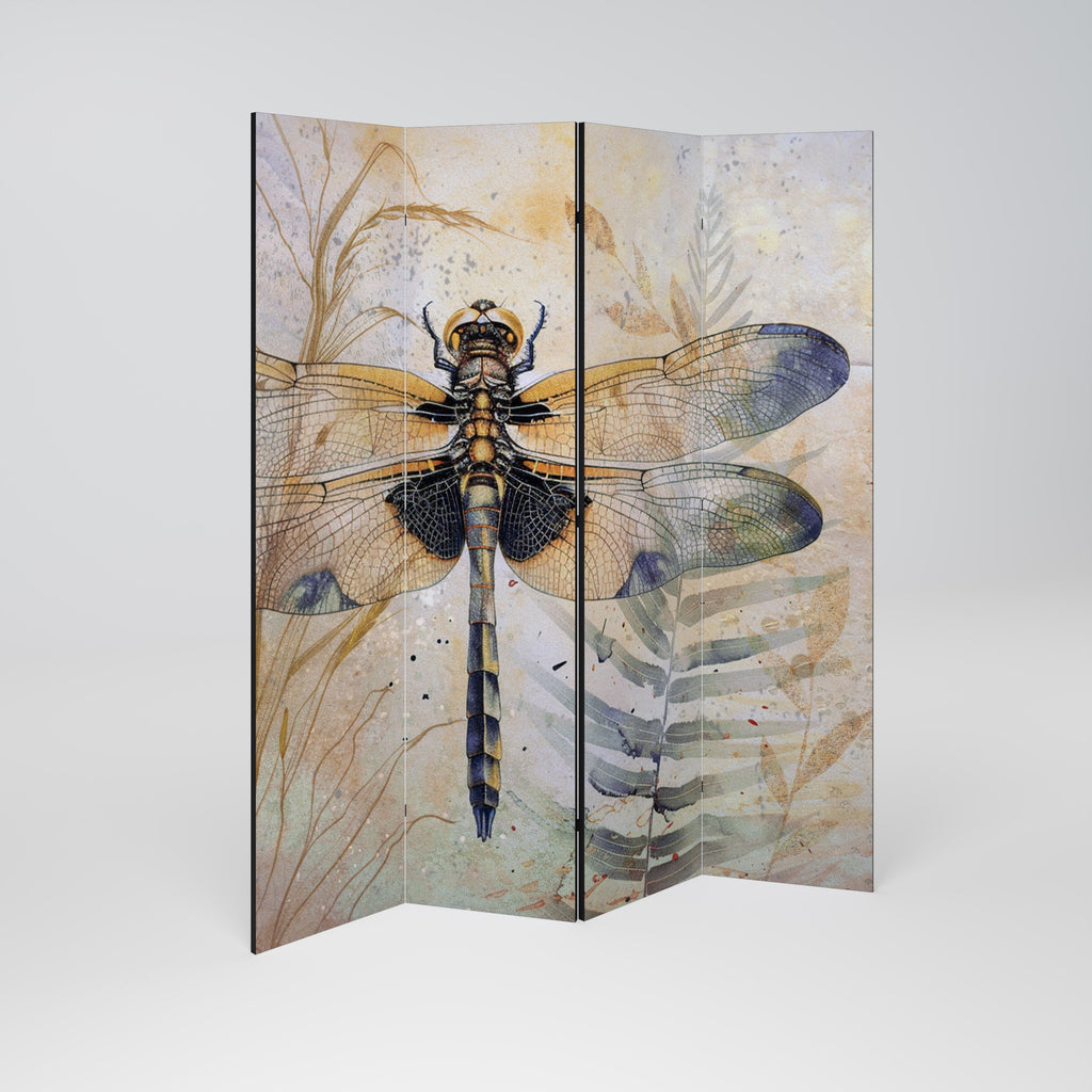 HER HIGHNESS DRAGONFLY Dekorativer 4-teiliger Raumteiler