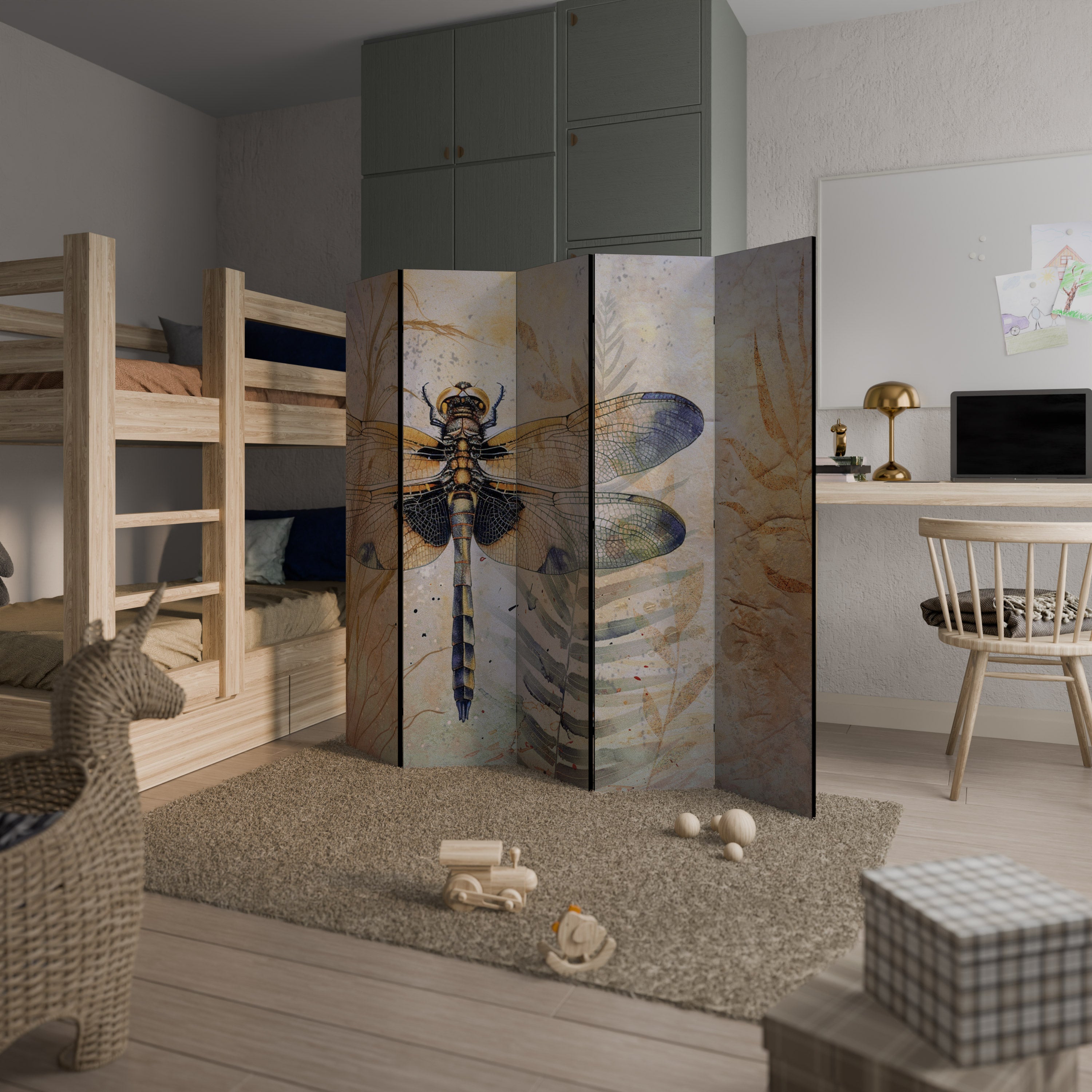 HER HIGHNESS DRAGONFLY 5-teiliger Paravent