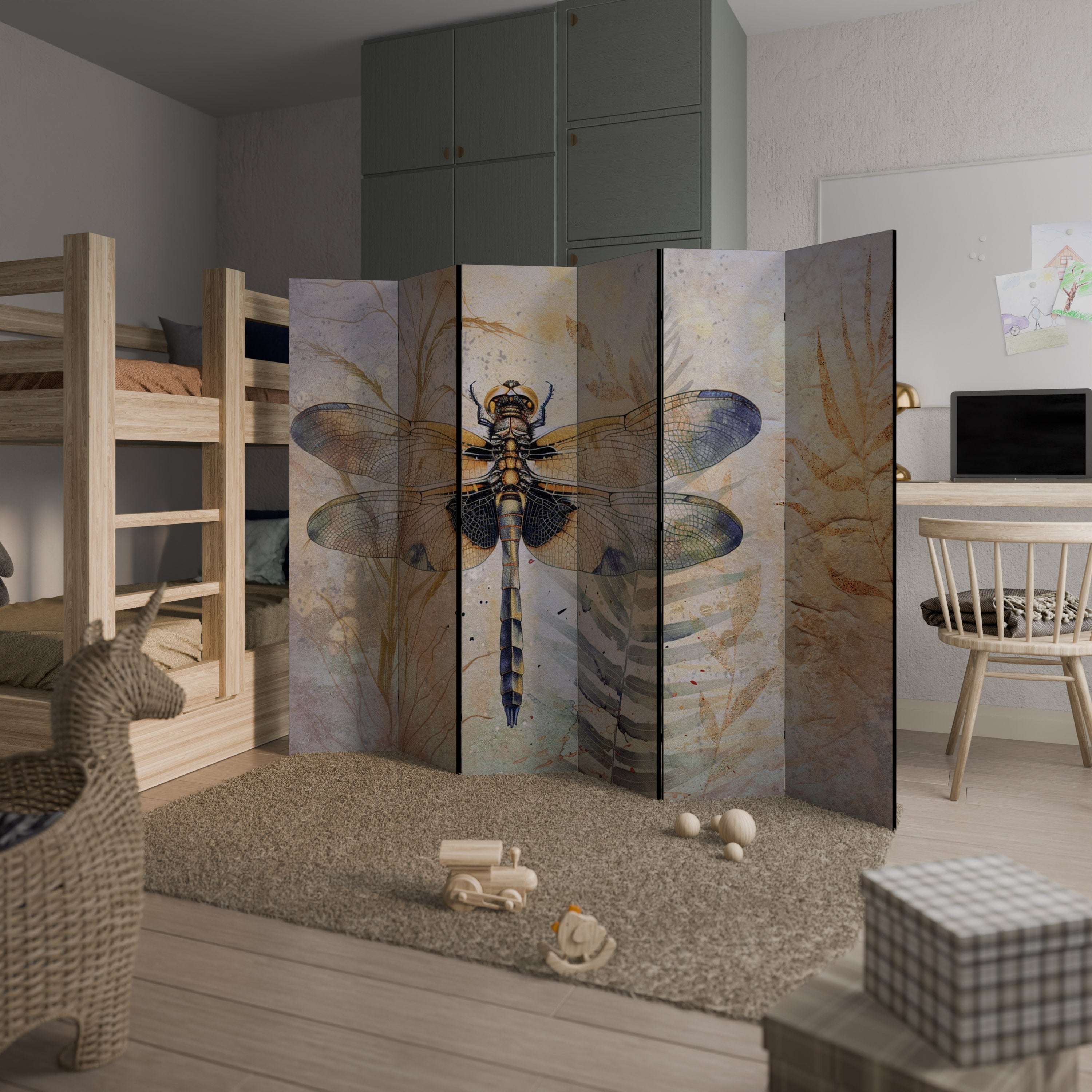 HER HIGHNESS DRAGONFLY Dekorativer 6-teiliger Raumteiler