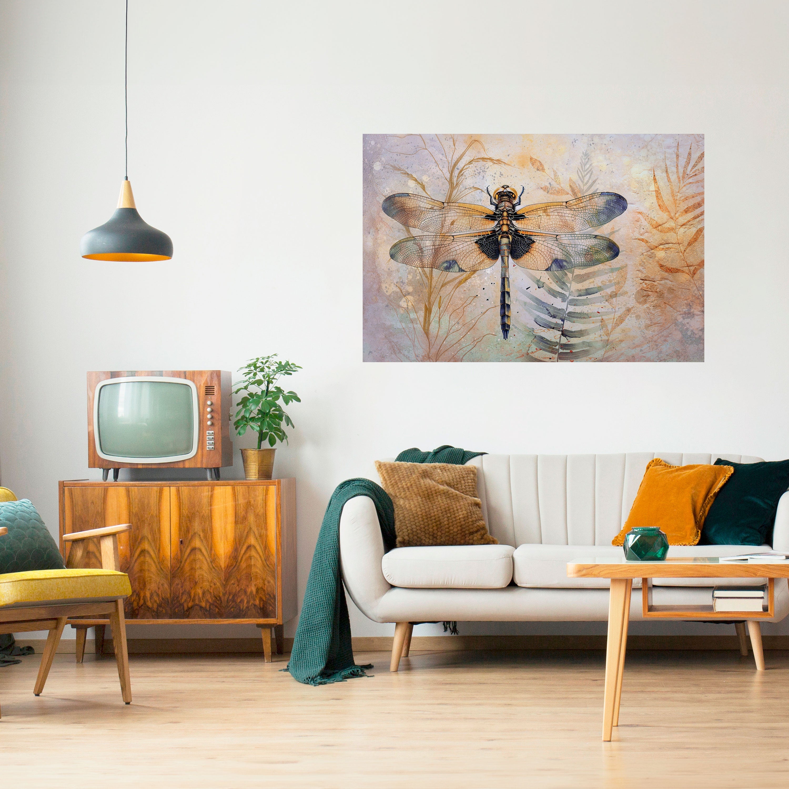 Ihre Hoheit Libelle, horizontales Poster zum Abziehen und Aufkleben