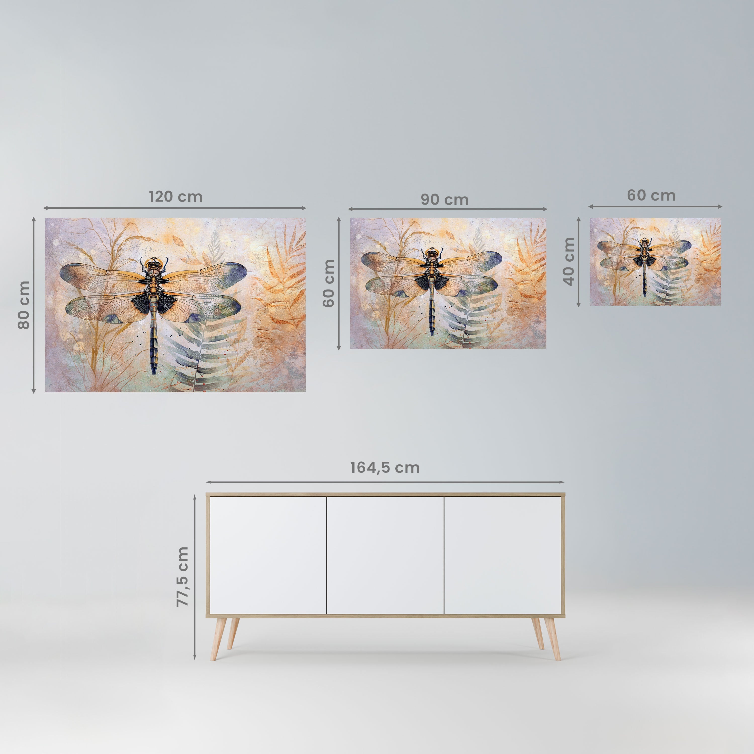 Ihre Hoheit Libelle, horizontales Poster zum Abziehen und Aufkleben