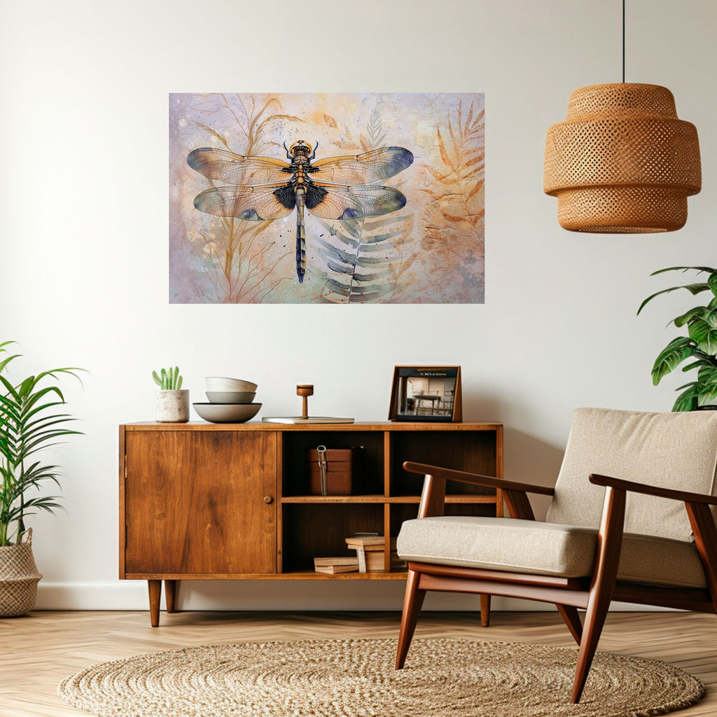 Ihre Hoheit Libelle, horizontales Poster zum Abziehen und Aufkleben