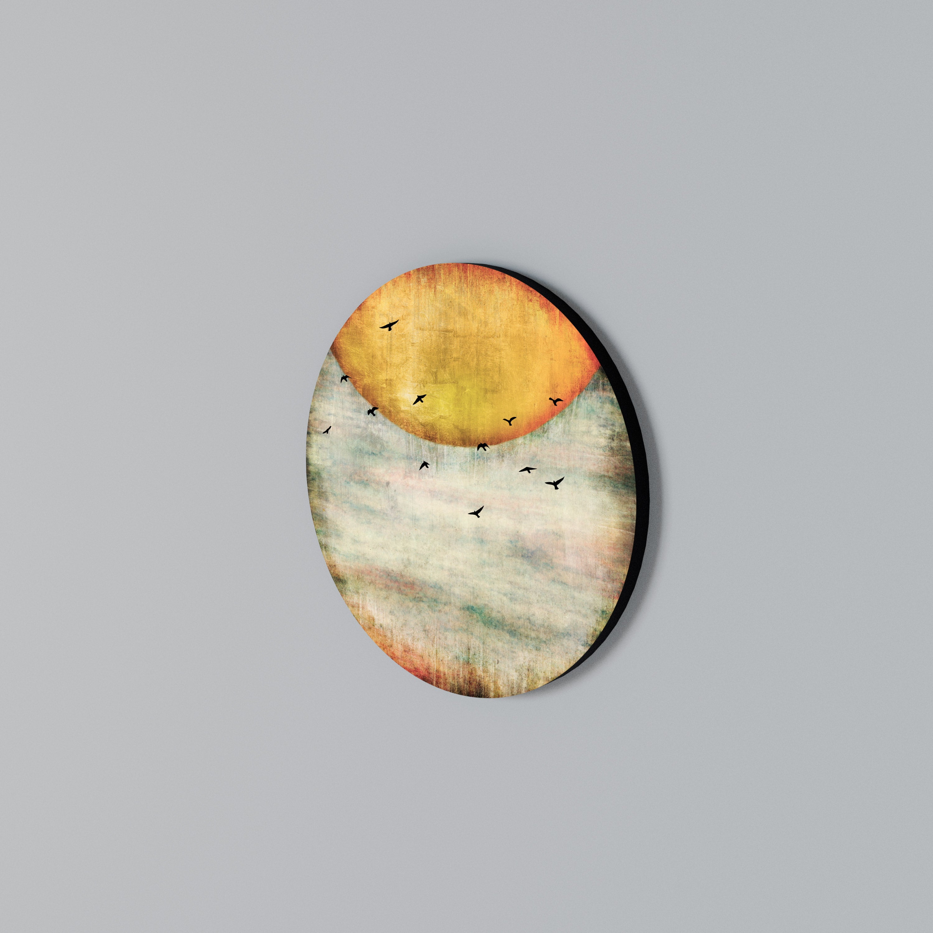 UP TO THE SUN Rundes Wandbild