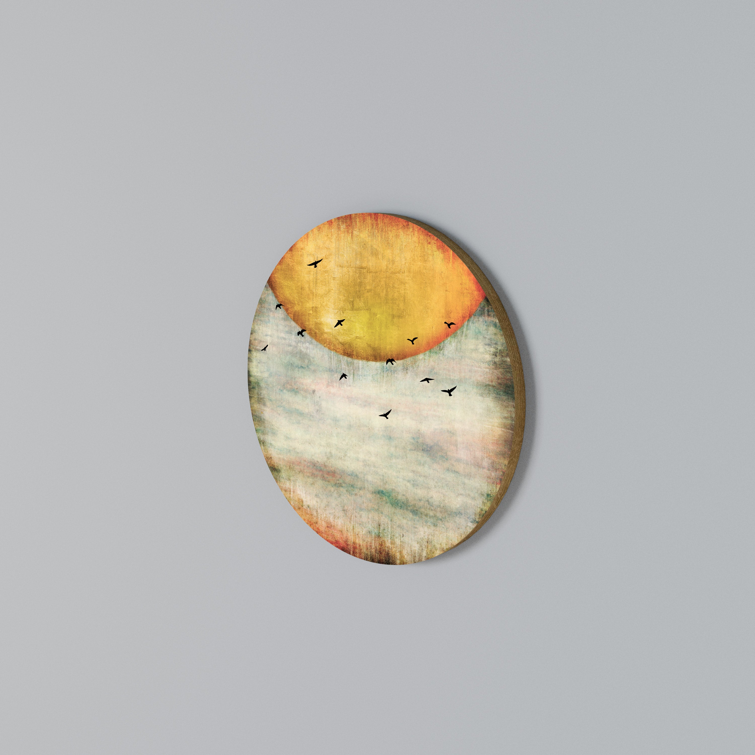 UP TO THE SUN Rundes Wandbild
