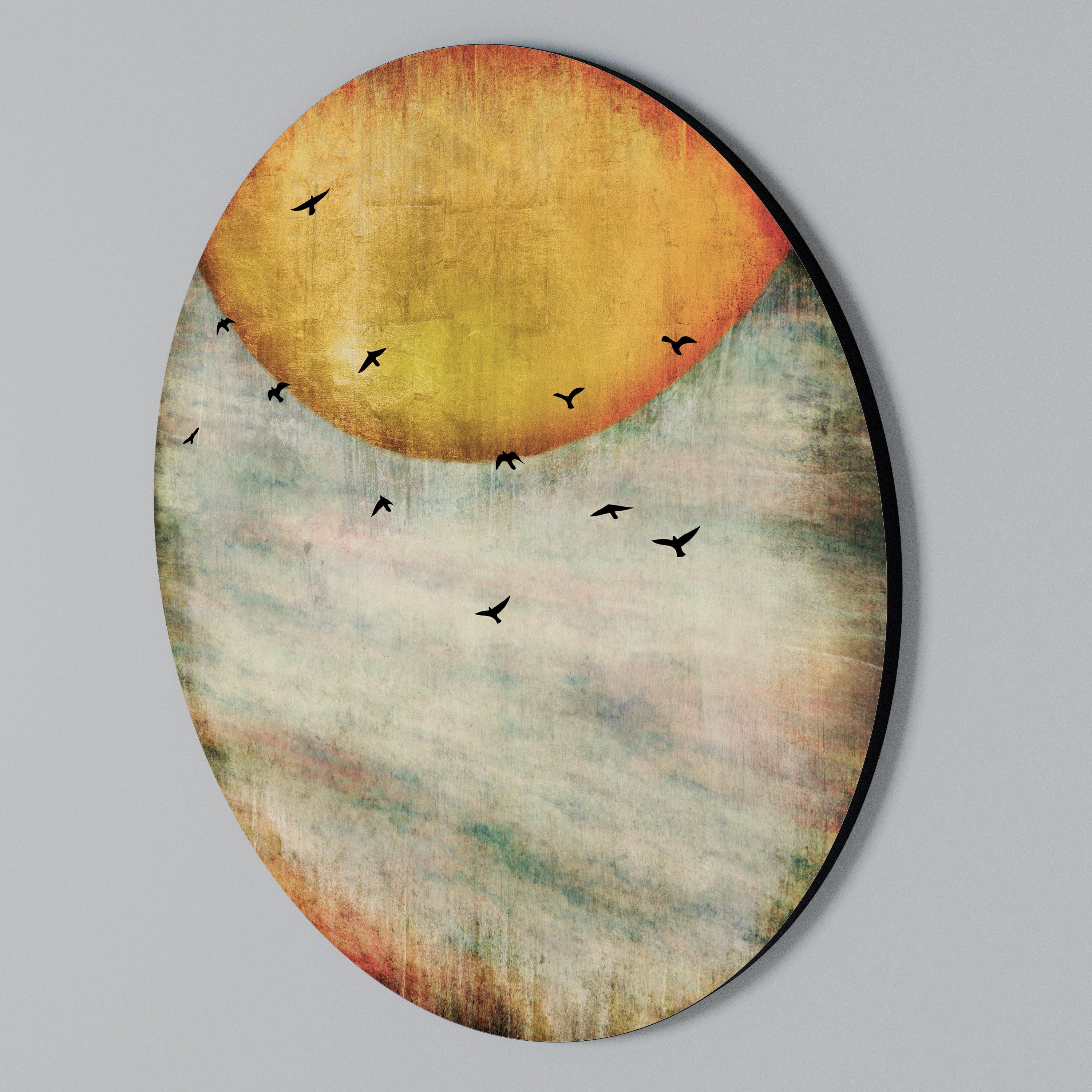UP TO THE SUN Rundes Wandbild