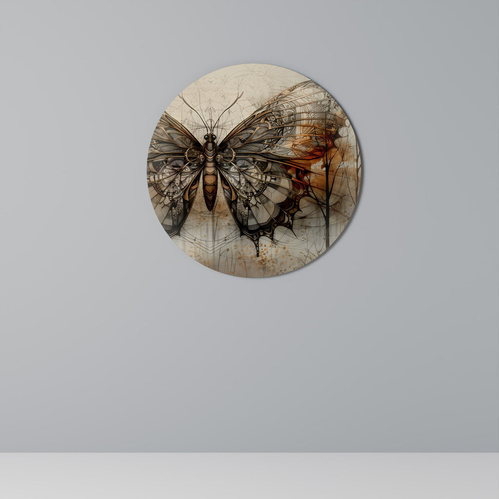 MECHANISCHE SCHÖNHEIT ENTHÜLLT Runde Wandkunst