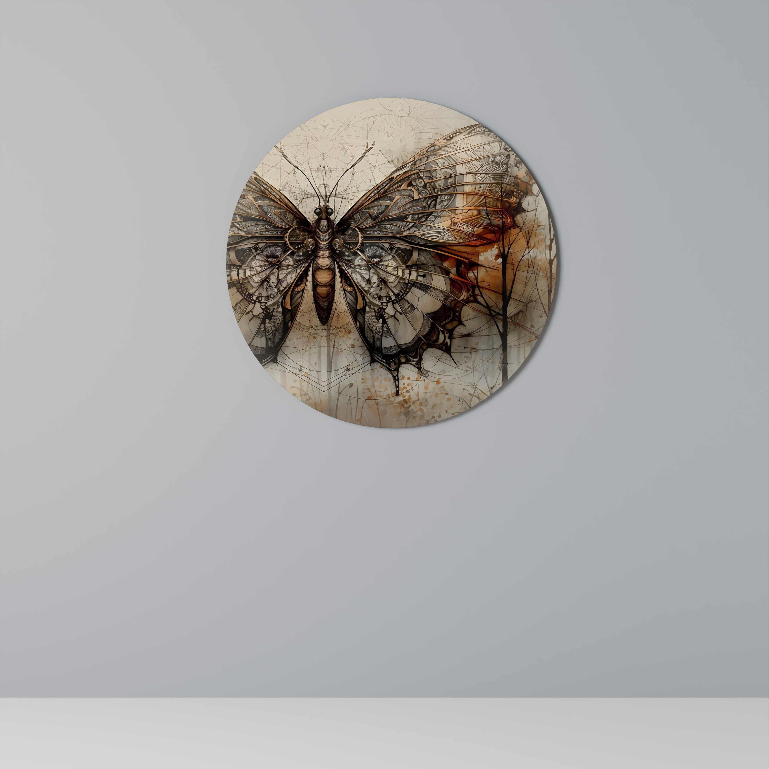 MECHANISCHE SCHÖNHEIT ENTHÜLLT Runde Wandkunst
